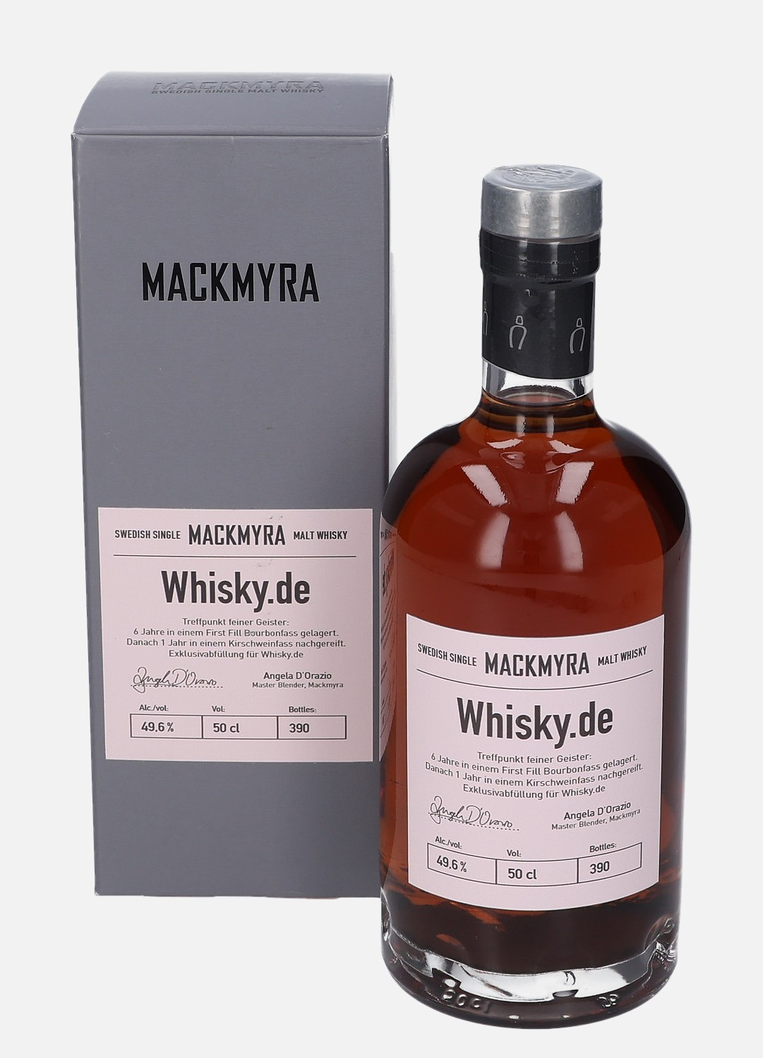 Mackmyra Original Bottling 7 years old Matured in 1st Fill Bourbon Cask Finished in Kirschweinfass 49.6% Vol, 500 ml Whisky