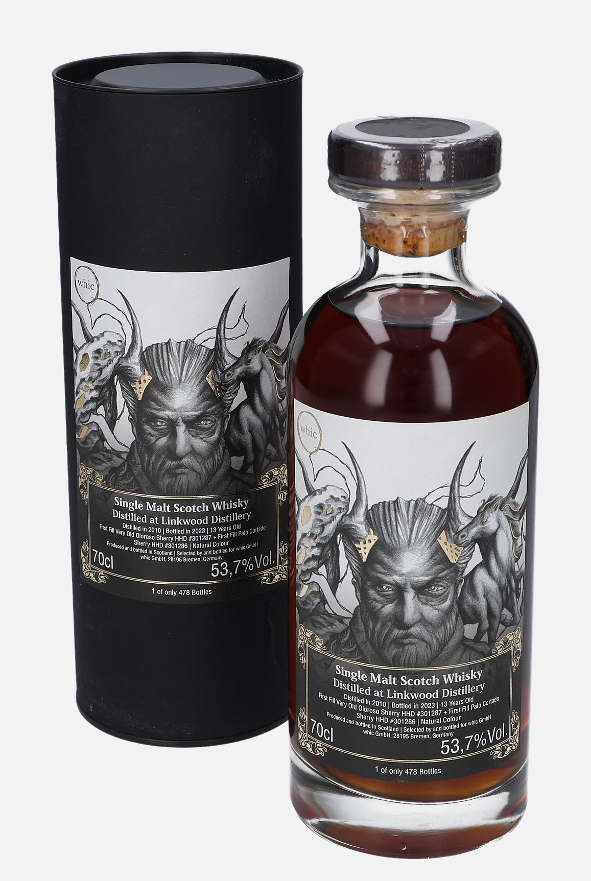 Linkwood Signatory Vintage Scotch Whisky Co. Ltd. d. 2010, b. 2023 13 years old cask no. 301286+301287 Matured in First Fill Very Old Oloroso + Palo Cortado Sherry HHD 53.7% Vol, 700 ml Whisky 
