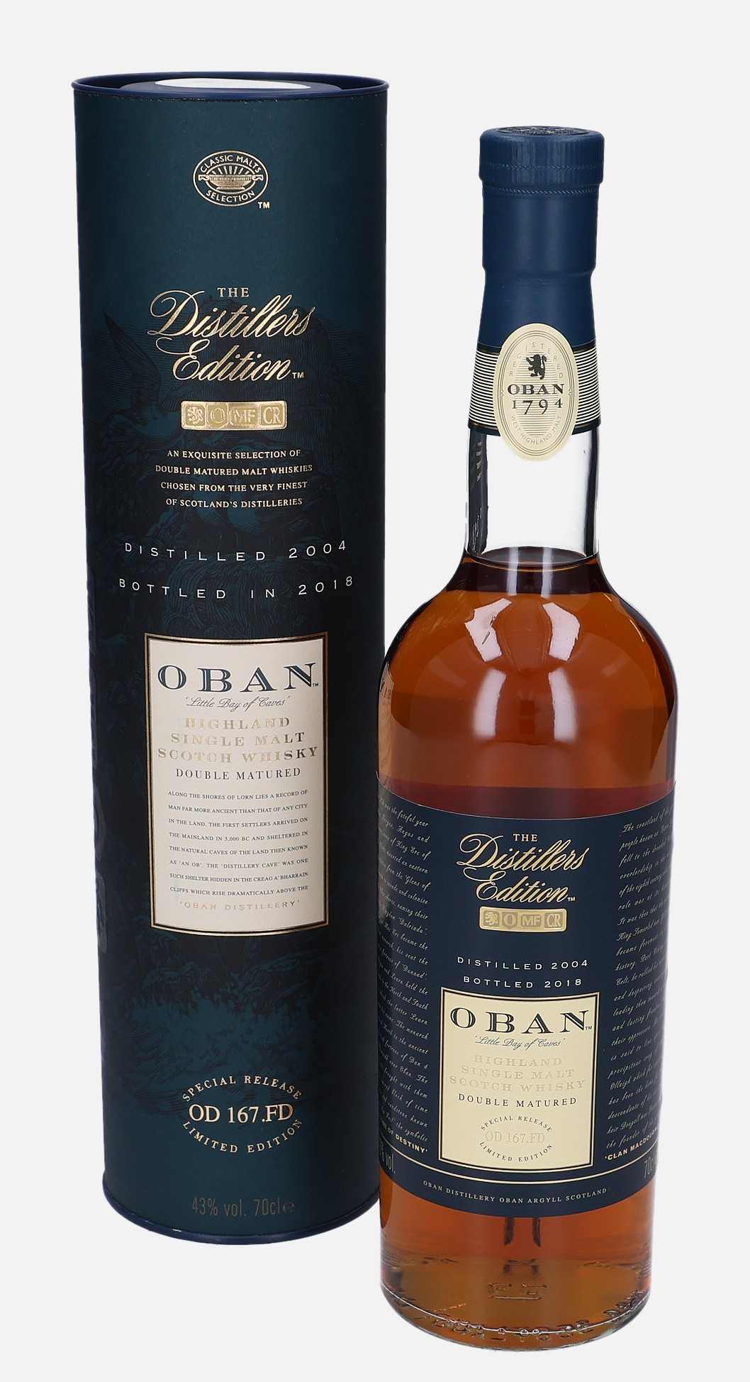 Oban Original Bottling d. 2004, b. 2018 OD 167.FD Finished in Montilla Fino Cask 43% Vol, 700 ml Whisky 