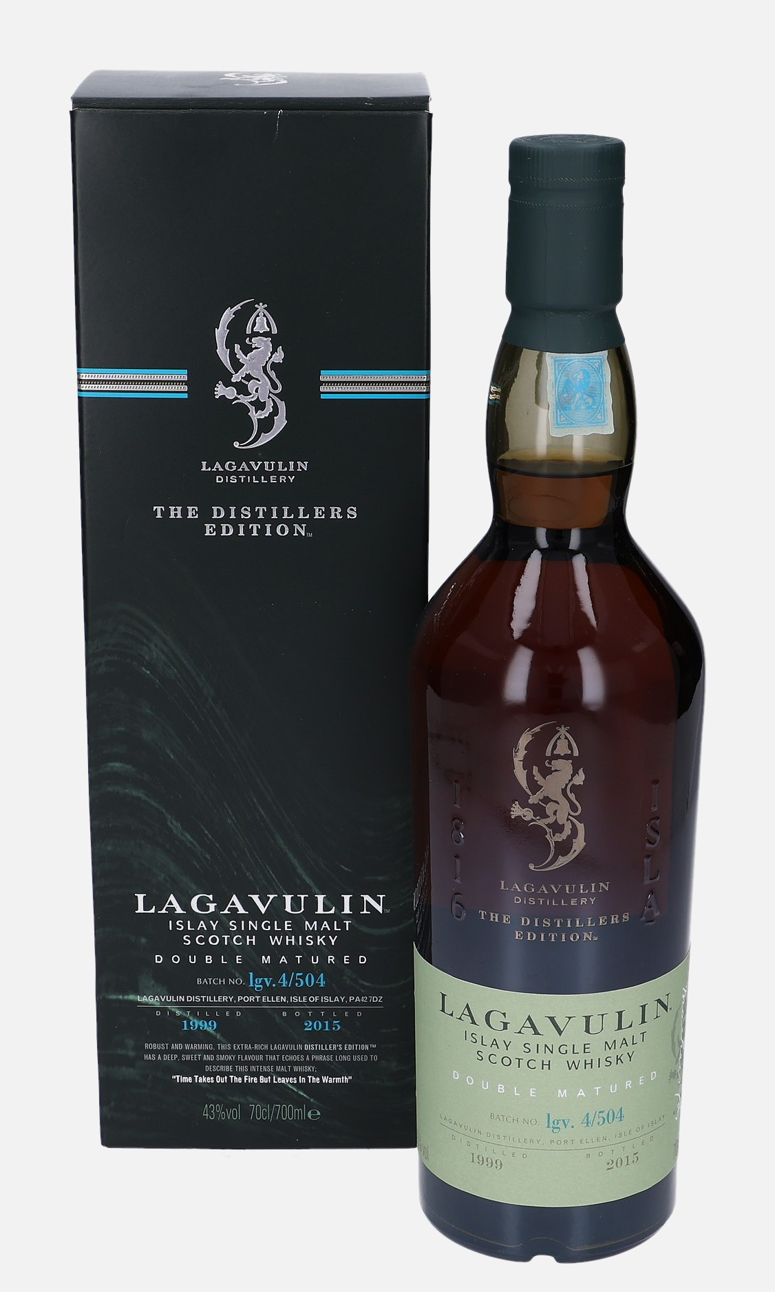 Lagavulin Original Bottling d. 1999, b. 2015 lgv. 4/504 Finished in Pedro Ximenez Cask 43% Vol, 700 ml Whisky 