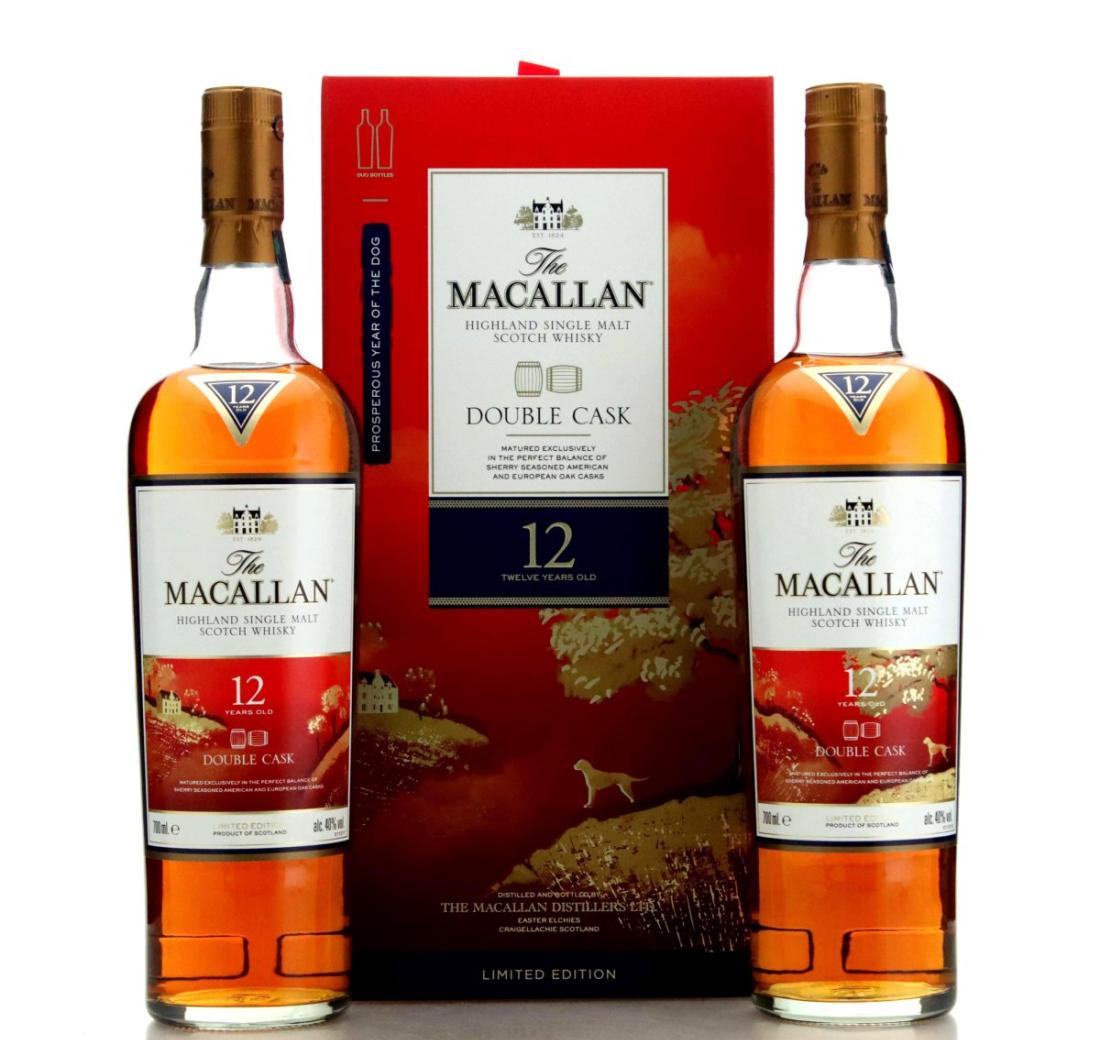 Macallan 12 Year Old Double Cask – Year of the Dog Twin Pack Whisky 