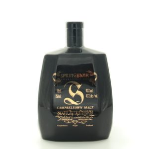 Springbank Campbeltown Malt – Black Ceramic Decanter – whisky bottle