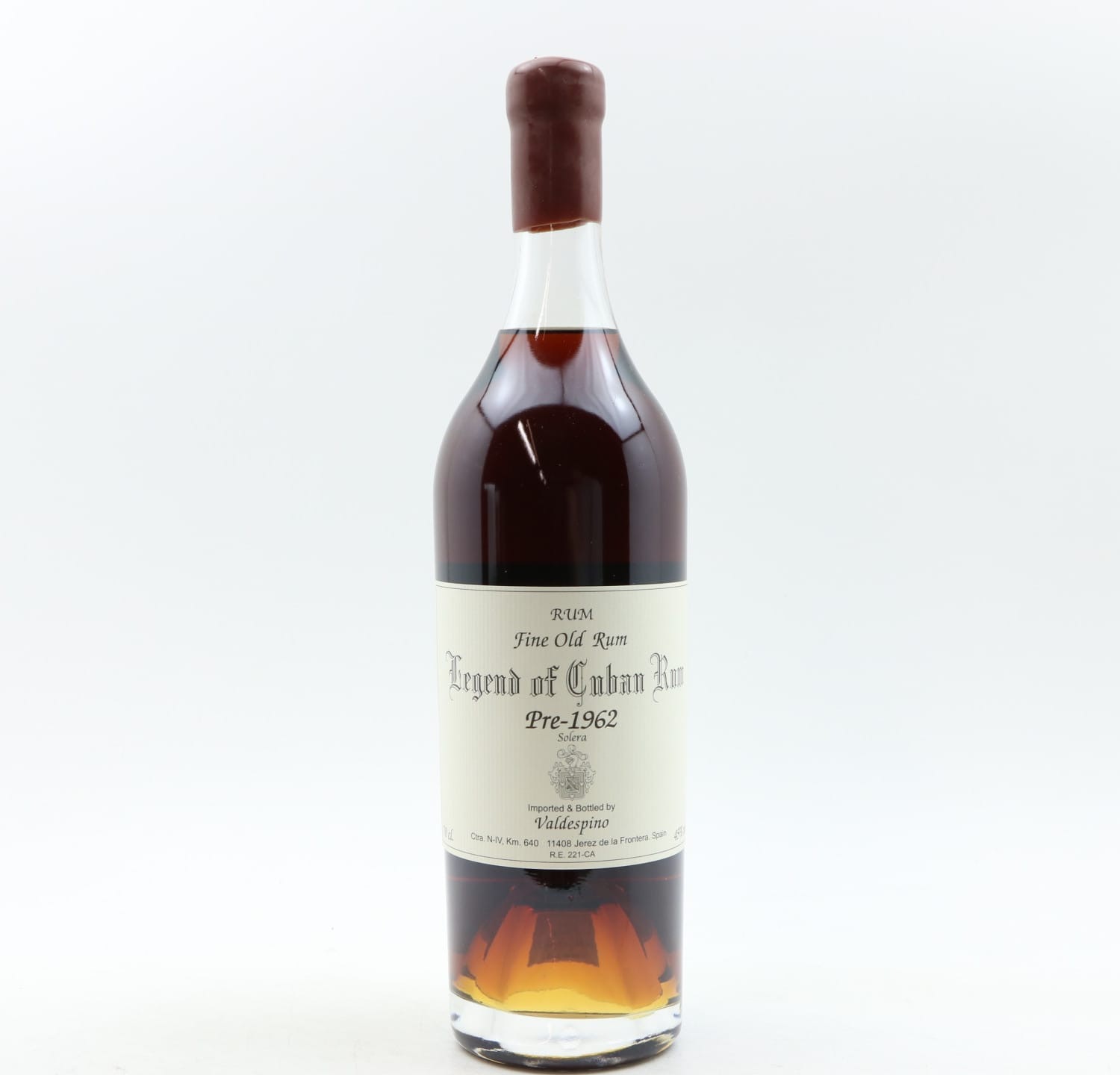 Valdespino Pre-1962 Solera Legend Of Cuban Rum Whisky 