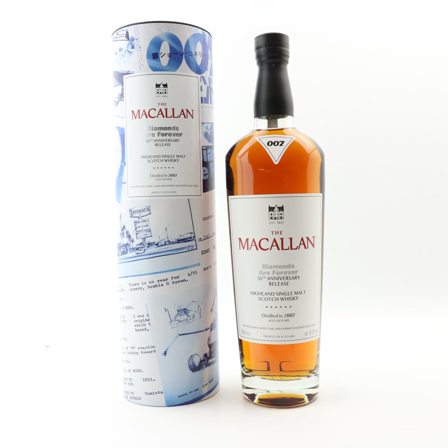 Macallan 2007 18 Year Old Diamonds Are Forever 55th Anniversary Whisky