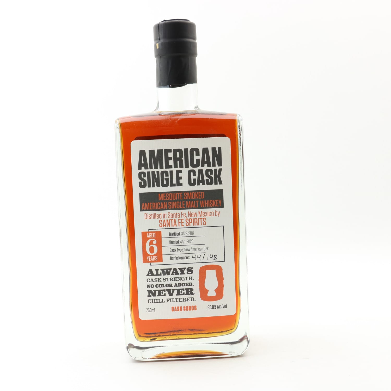 Santa Fe Spirits 2017 6 Year Old Mesquite Smoked American Single Malt Cask #0006 75cl Whisky 