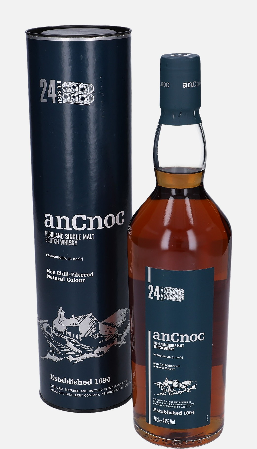 Knockdhu An Cnoc, Original Bottling 24 years old Highland Single Malt Scotch Whisky 46% Vol, 700 ml Uncategorized 