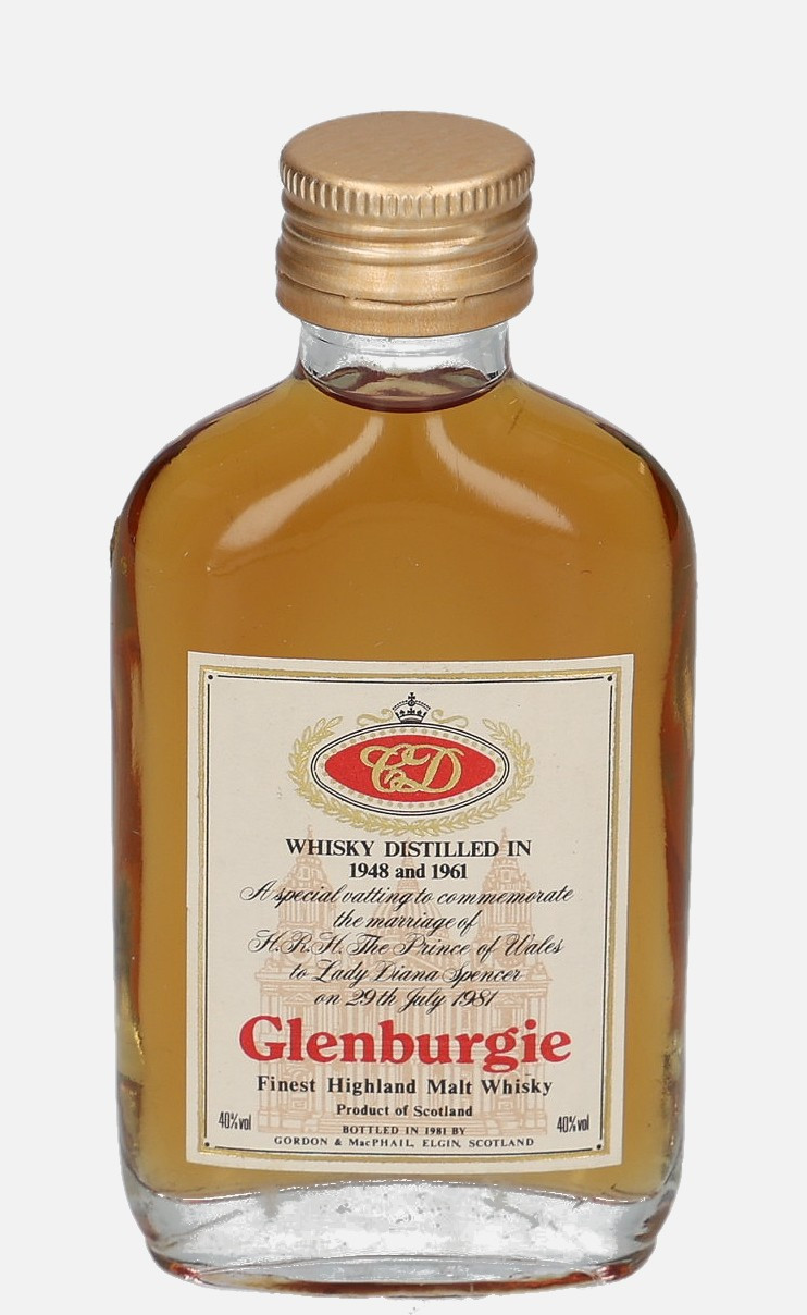 Glenburgie Gordon & MacPhail d. 1948 & 1961, b. 1981 Finest Highland Malt Whisky 40% Vol, 50 ml Uncategorized 