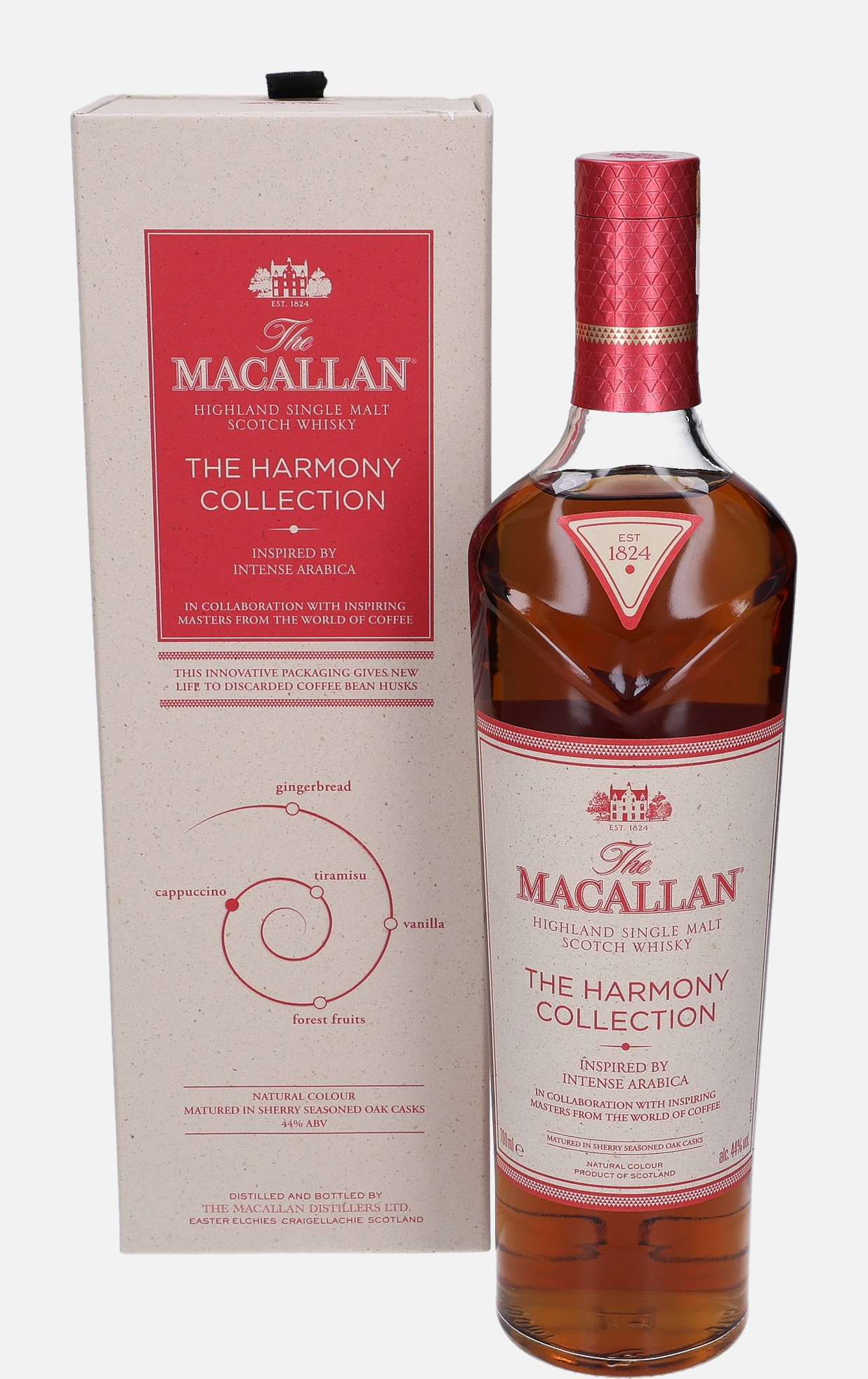 Macallan Intense Arabica, Original Bottling Highland Single Malt Scotch Whisky Matured in Sherry Seasoned Oak Cask 44% Vol, 700 ml Uncategorized 