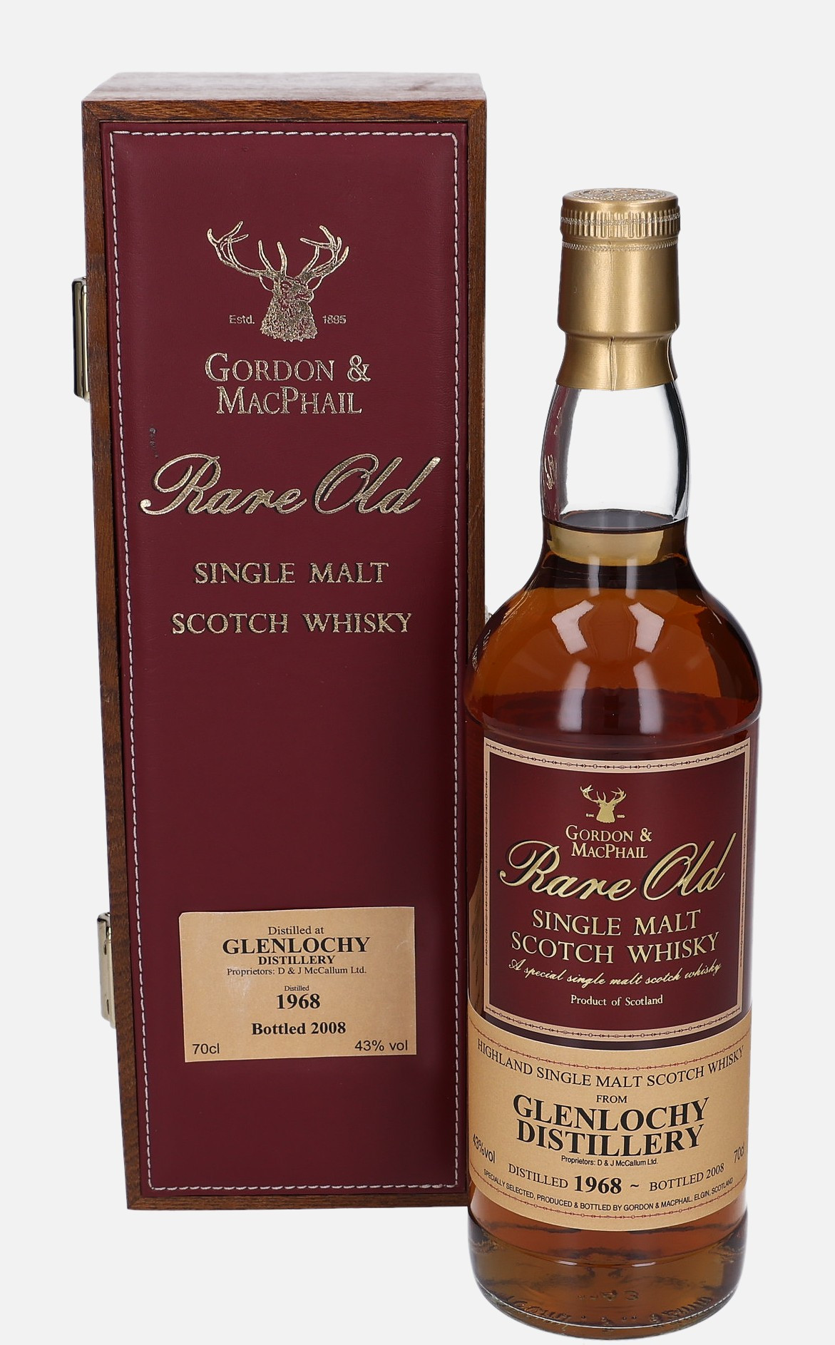 Glenlochy Gordon & MacPhail d. 1968, b. 2008 Single Malt Scotch Whisky Matured in Refill Sherry Hogshead 43% Vol, 700 ml Uncategorized 