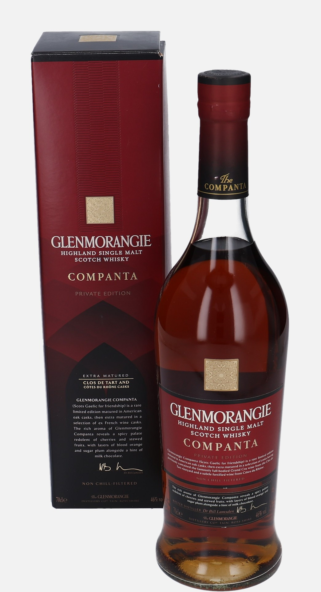 Glenmorangie Companta, Original Bottling Highland Single Malt Scotch Whisky Matured in American Oak Cask Finished in Wine Cask 46% Vol, 700 ml Uncategorized
