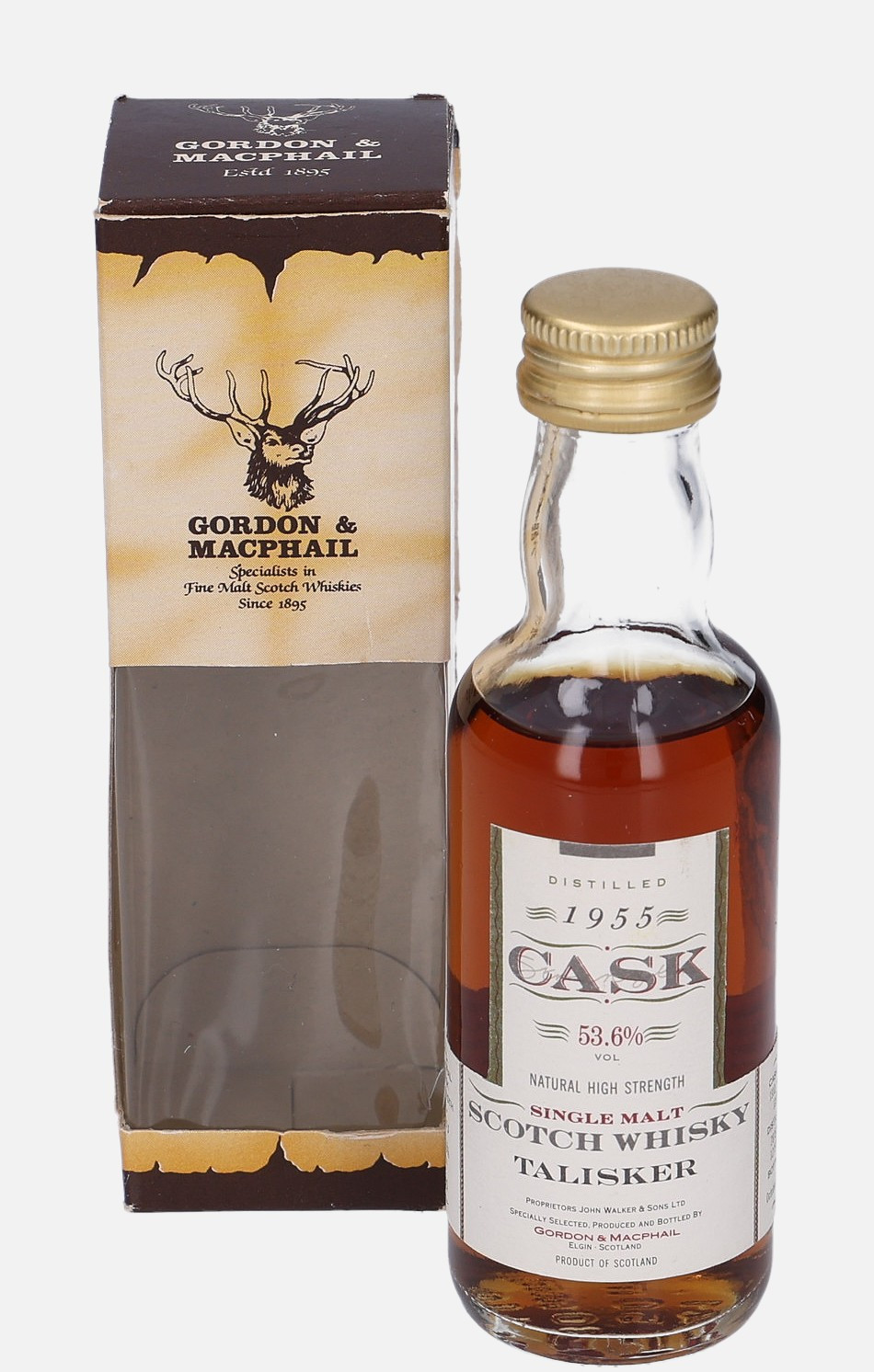 Talisker Gordon & MacPhail d. 12.5. & 28.5.1955, b. October 1993 cask no. 1310,1311 &1257 Single Malt Scotch Whisky 53.6% Vol, 50 ml Uncategorized 