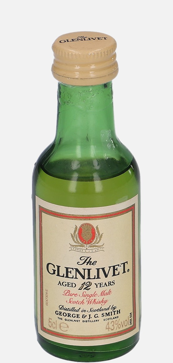 Glenlivet Original Bottling 12 years old Pure Single Malt Scotch Whisky 43% Vol, 50 ml Uncategorized 