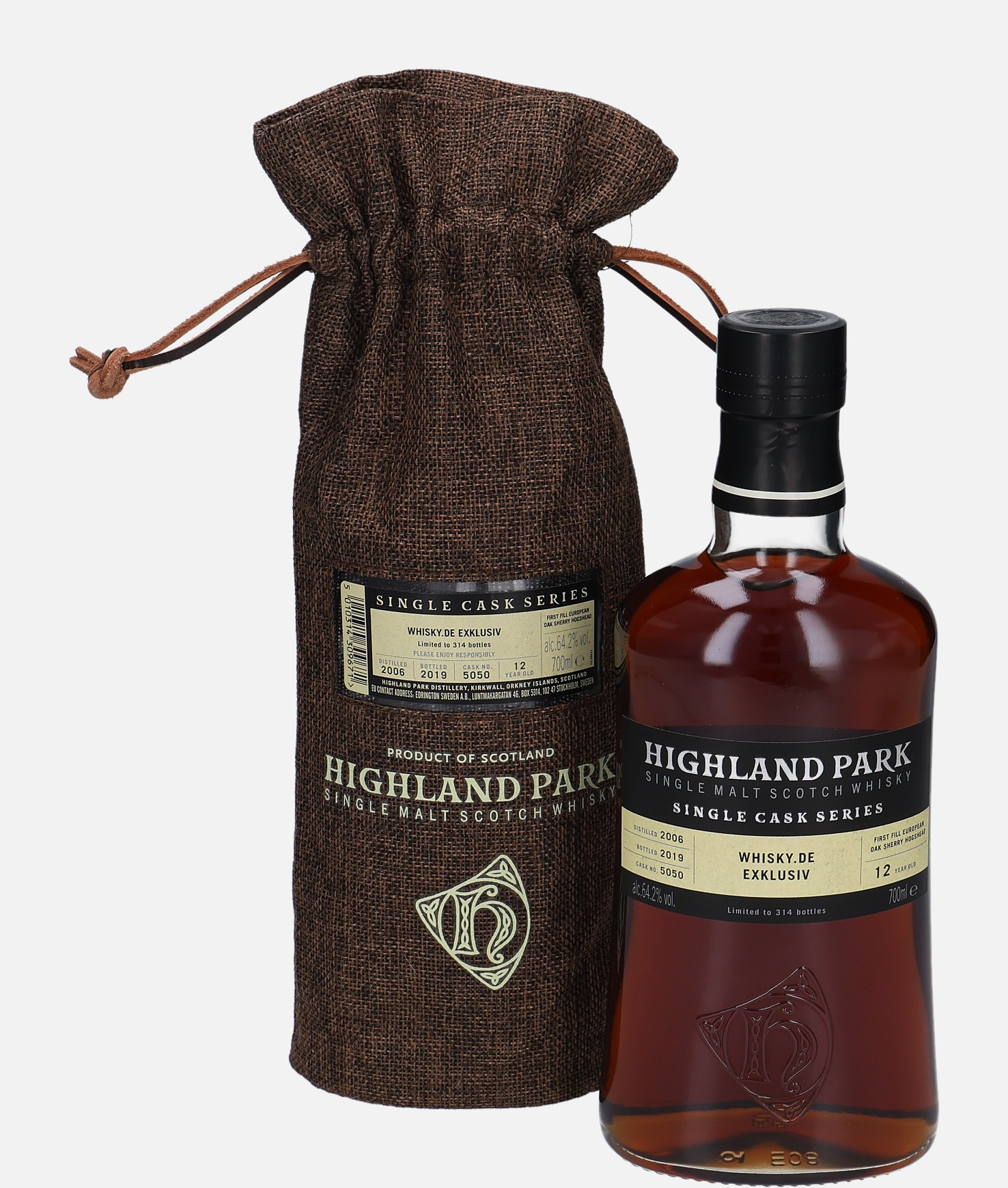 Highland Park Original Bottling d. 2006, b. 2019 12 years old cask no. 5050 Single Malt Scotch Whisky Matured in First Fill Sherry Hogshead 64.2% Vol, 700 ml Uncategorized 