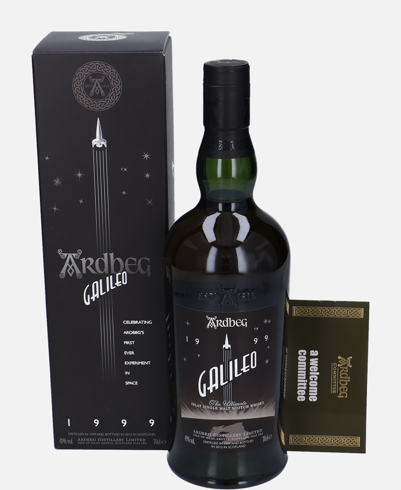 Ardbeg Galileo, Original Bottling d. 1999, b. 2012 Islay Single Malt Scotch Whisky 49% Vol, 700 ml Uncategorized
