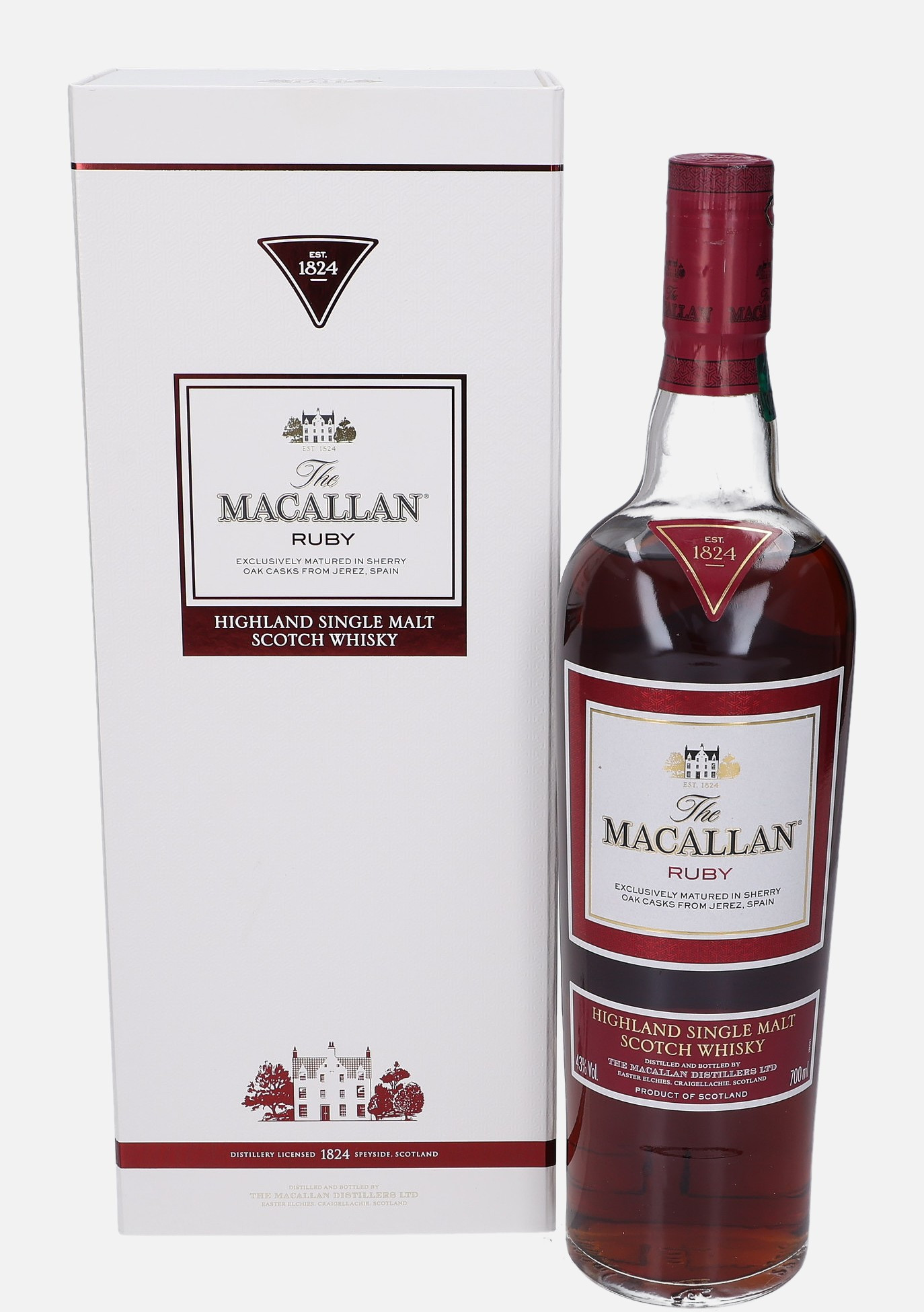 Macallan Ruby, Original Bottling Highland Single Malt Scotch Whisky Matured in Sherry Cask 43% Vol, 700 ml Uncategorized
