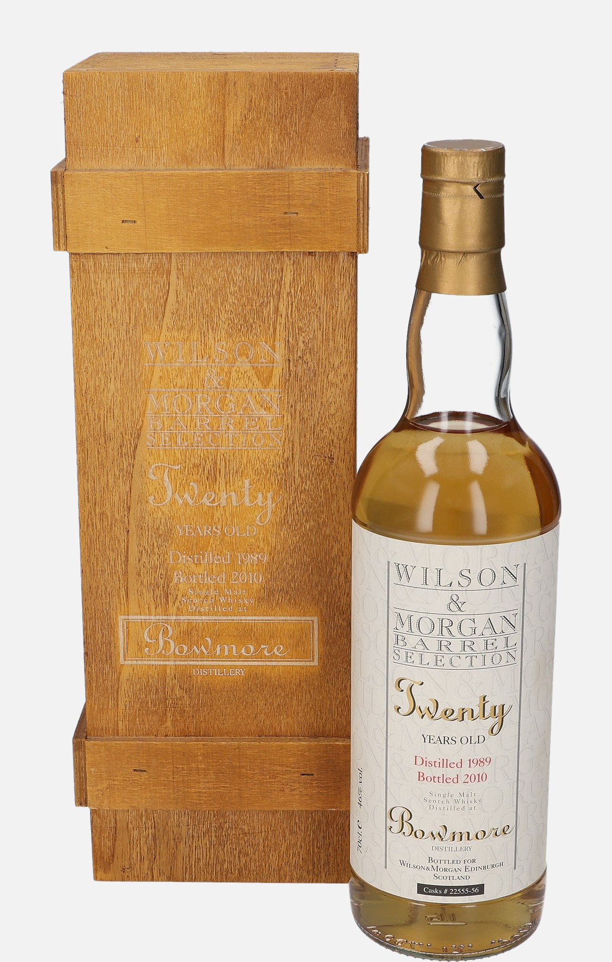 Bowmore Wilson & Morgan d. 1989, b. 2010 20 years old cask no. 22555-56 Single Malt Scotch Whisky 46% Vol, 700 ml Uncategorized 