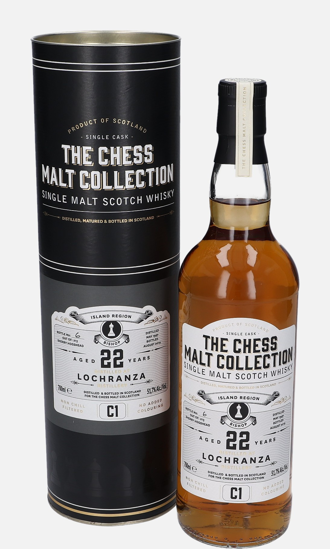 Arran Lochranza, The Chess Malt Collection d. May 1997, b. August 2019 22 years old Single Malt Scotch Whisky Matured in Sherry Hogshead 51.7% Vol, 700 ml Uncategorized