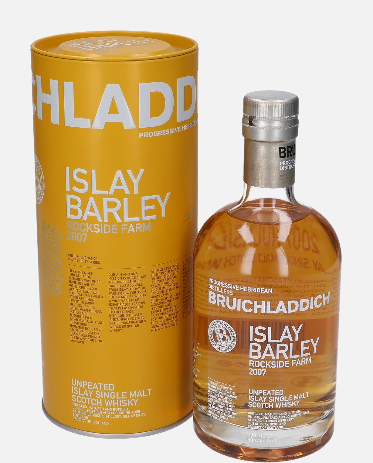 Bruichladdich Islay Barley Rockside Farm 2007, Original Bottling d. 2007 Islay Single Malt Scotch Whisky 50% Vol, 700 ml Uncategorized 