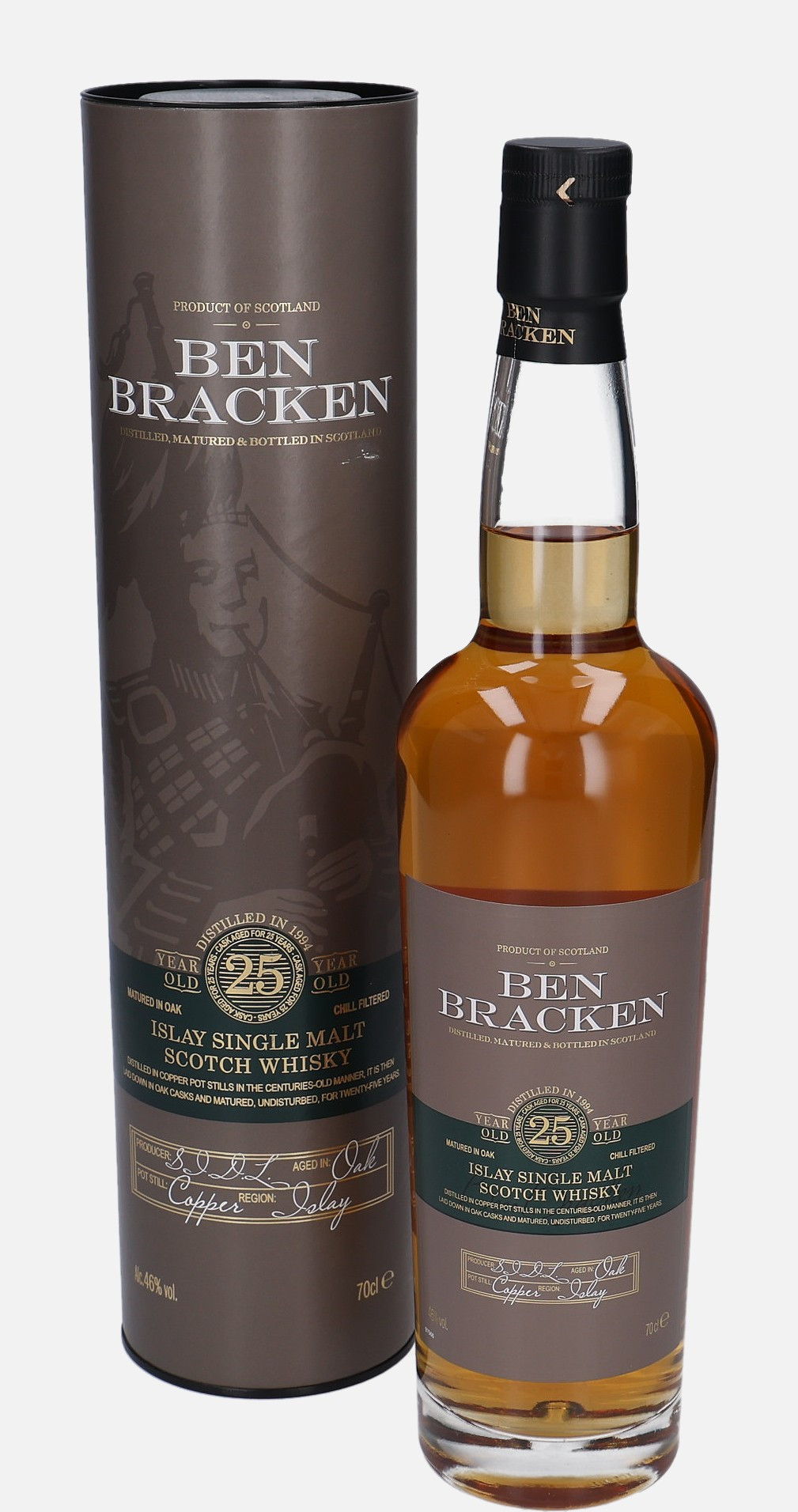 Ben Bracken d. 1994 25 years old Islay Single Malt Scotch Whisky Matured in Oak Cask 46% Vol, 700 ml Uncategorized 