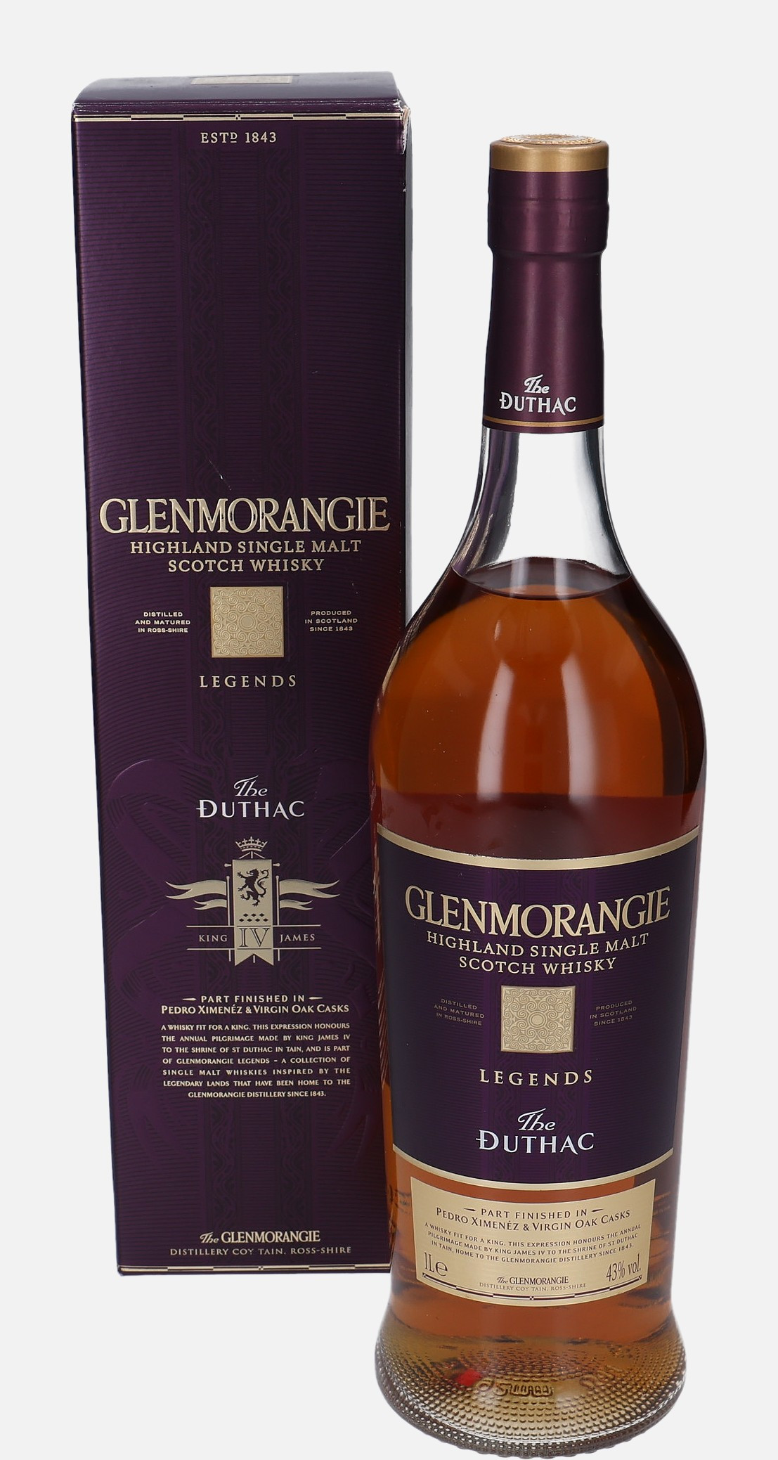 Glenmorangie The Duthac, Original Bottling Highland Single Malt Scotch Whisky 43% Vol, 1000 ml Uncategorized 
