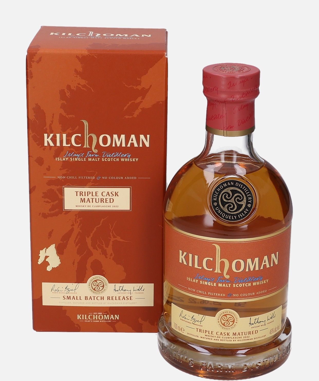 Kilchoman Original Bottling Islay Single Malt Scotch Whisky Matured in Triple Cask 46% Vol, 700 ml Uncategorized