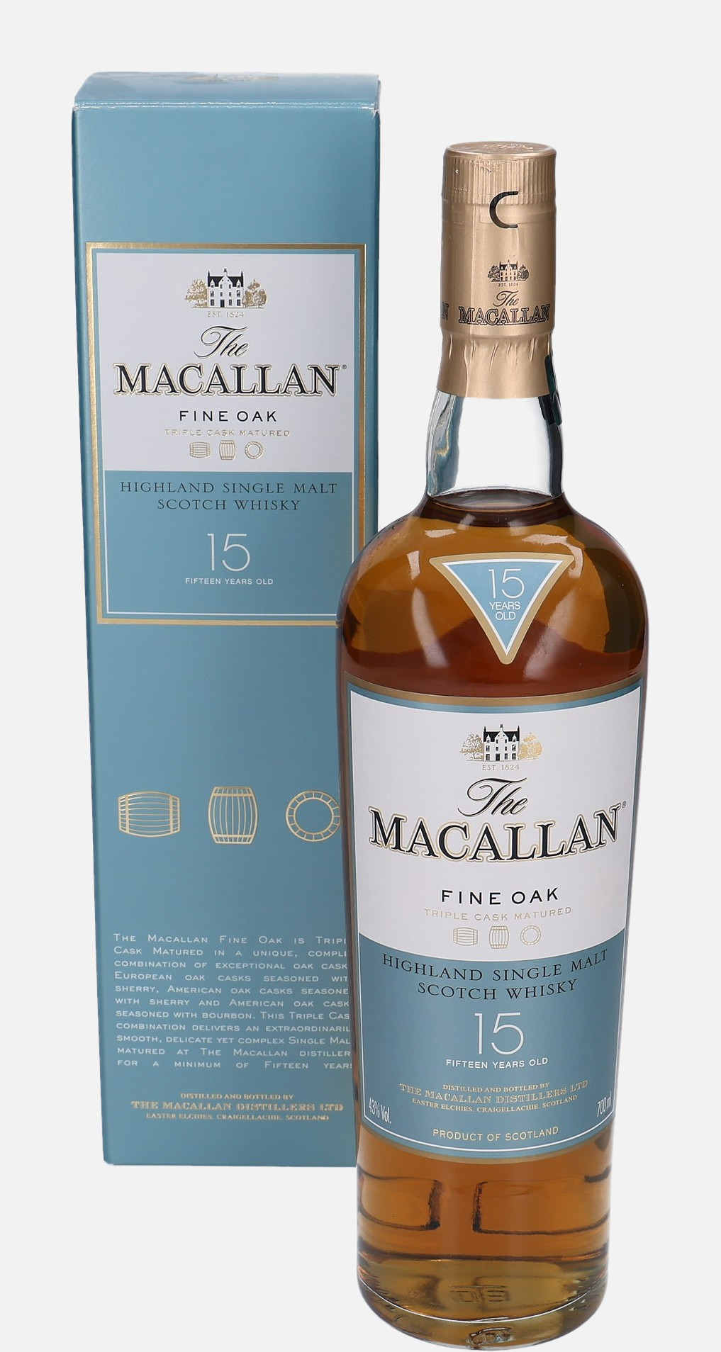 Macallan Original Bottling 15 years old Highland Single Malt Scotch Whisky 43% Vol, 700 ml Uncategorized 