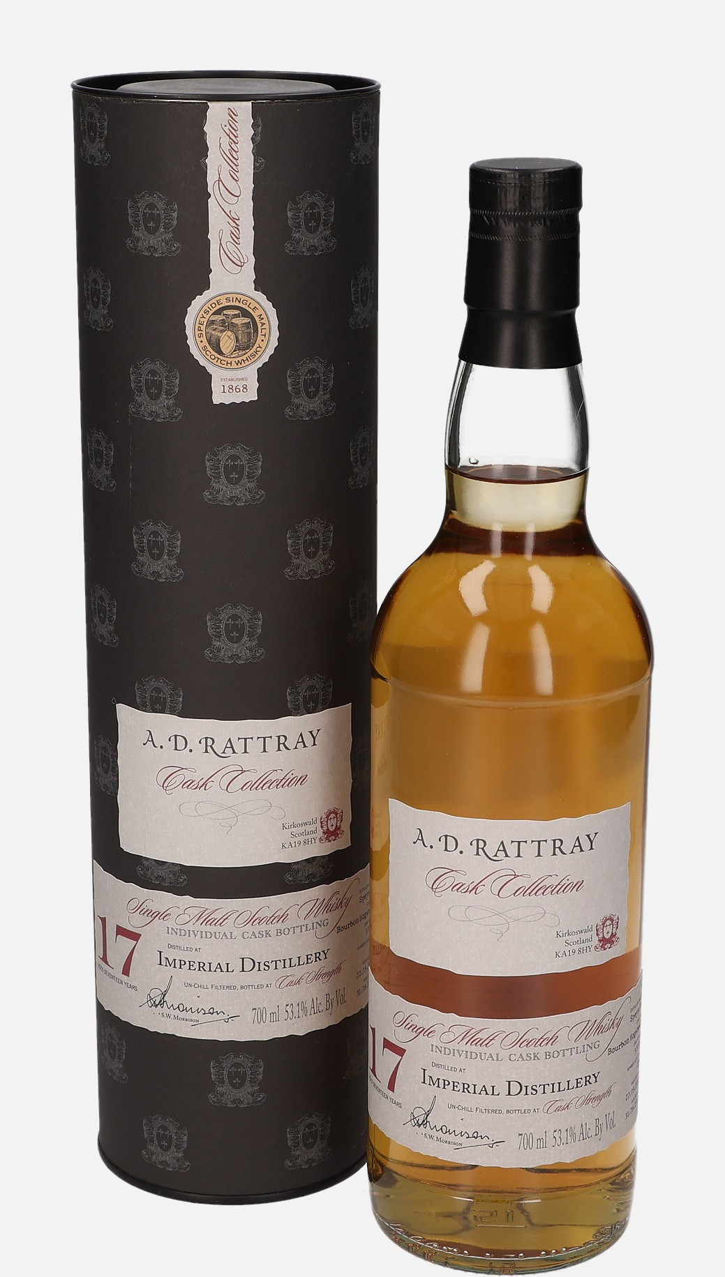 Imperial A. D. Rattray d. 22.5.1995, b. 31.8.2012 17 years old cask no. 50070 Single Malt Scotch Whisky 53.1% Vol, 700 ml Uncategorized