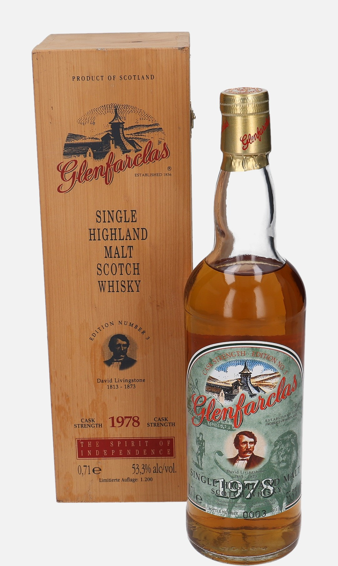 Glenfarclas Original Bottling d. 1978 Number 3 Single Highland Malt Scotch Whisky 53.3% Vol, 700 ml Uncategorized