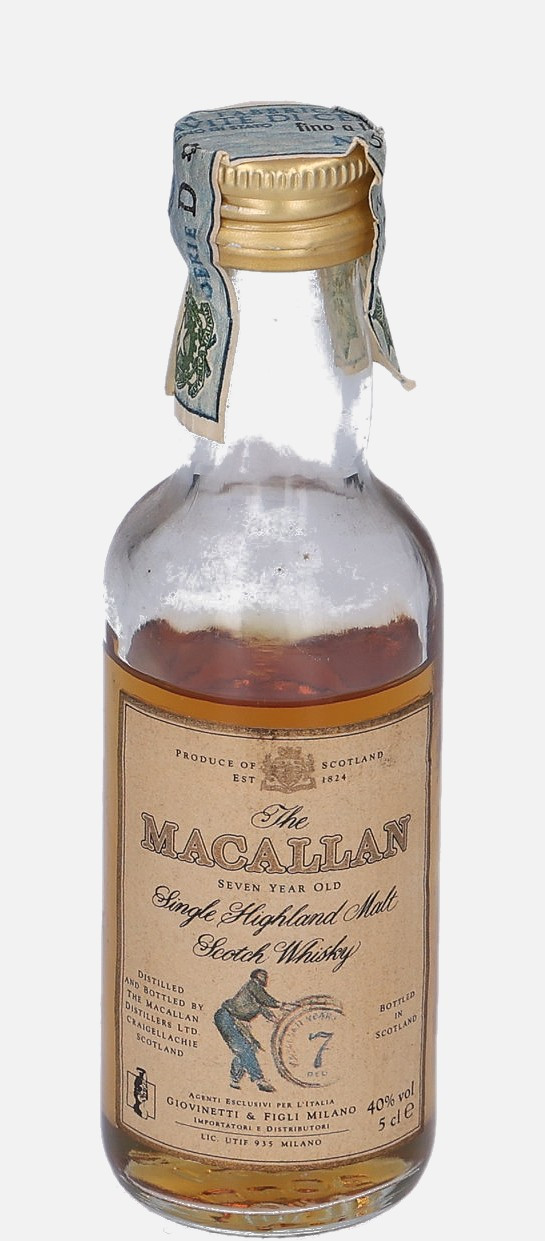 Macallan Original Bottling 7 years old Single Highland Malt Scotch Whisky 40% Vol, 50 ml Uncategorized 