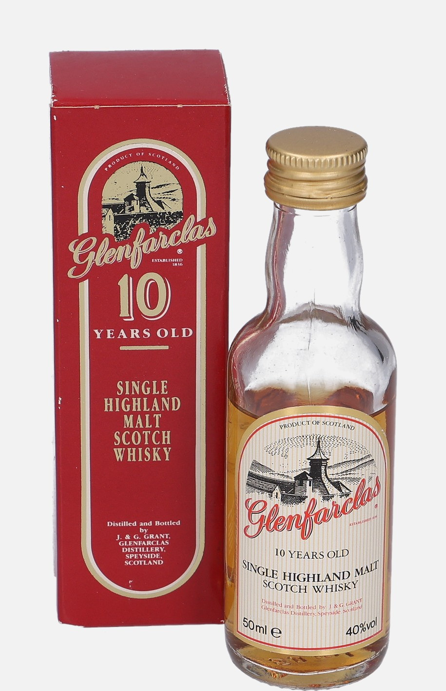 Glenfarclas Original Bottling 10 years old Single Highland Malt Scotch Whisky 40% Vol, 50 ml Uncategorized