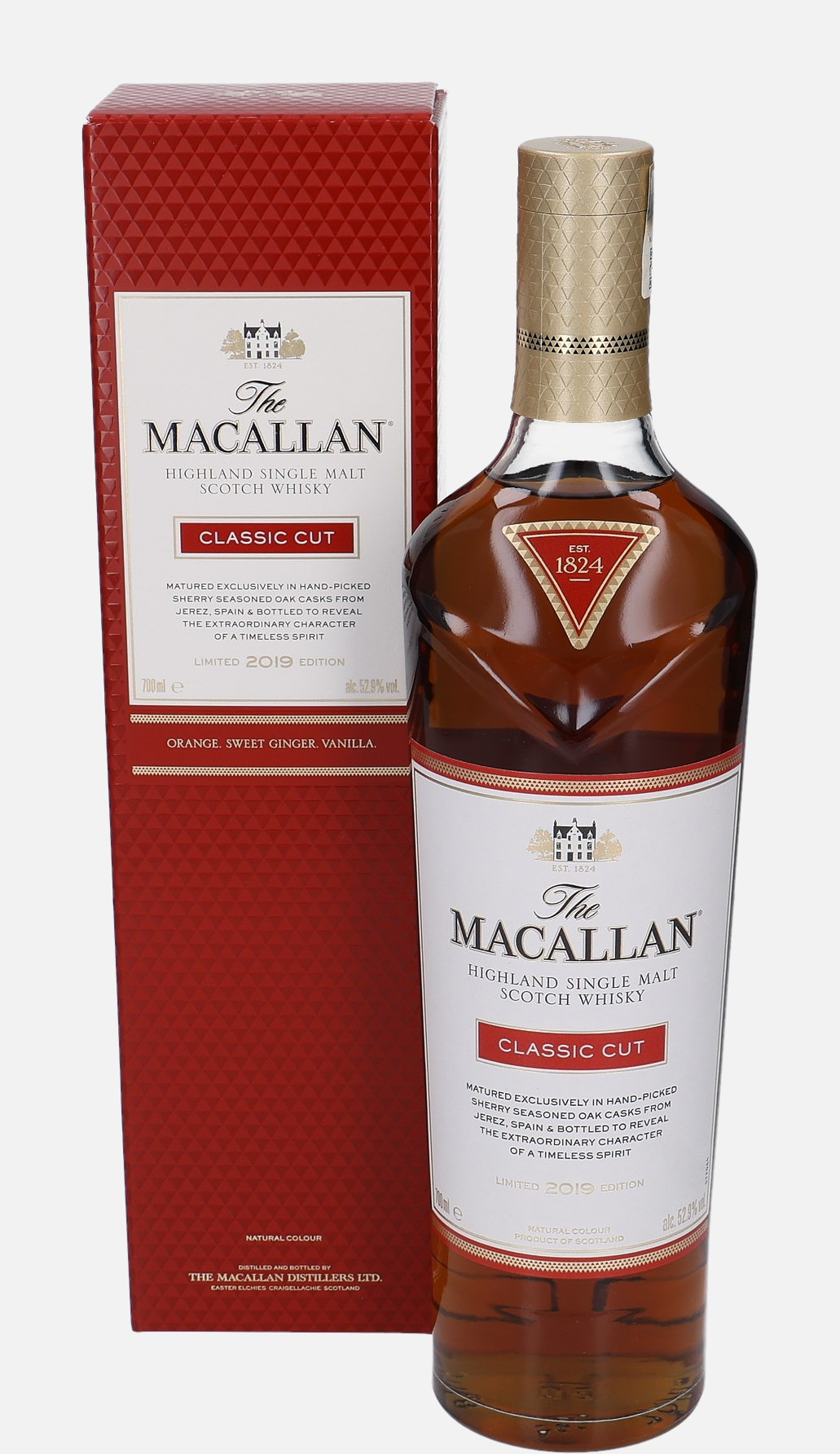Macallan Classic Cut, Original Bottling Limited 2019 Edition Highland Single Malt Scotch Whisky Matured in Sherry Oak Cask 52.9% Vol, 700 ml Uncategorized