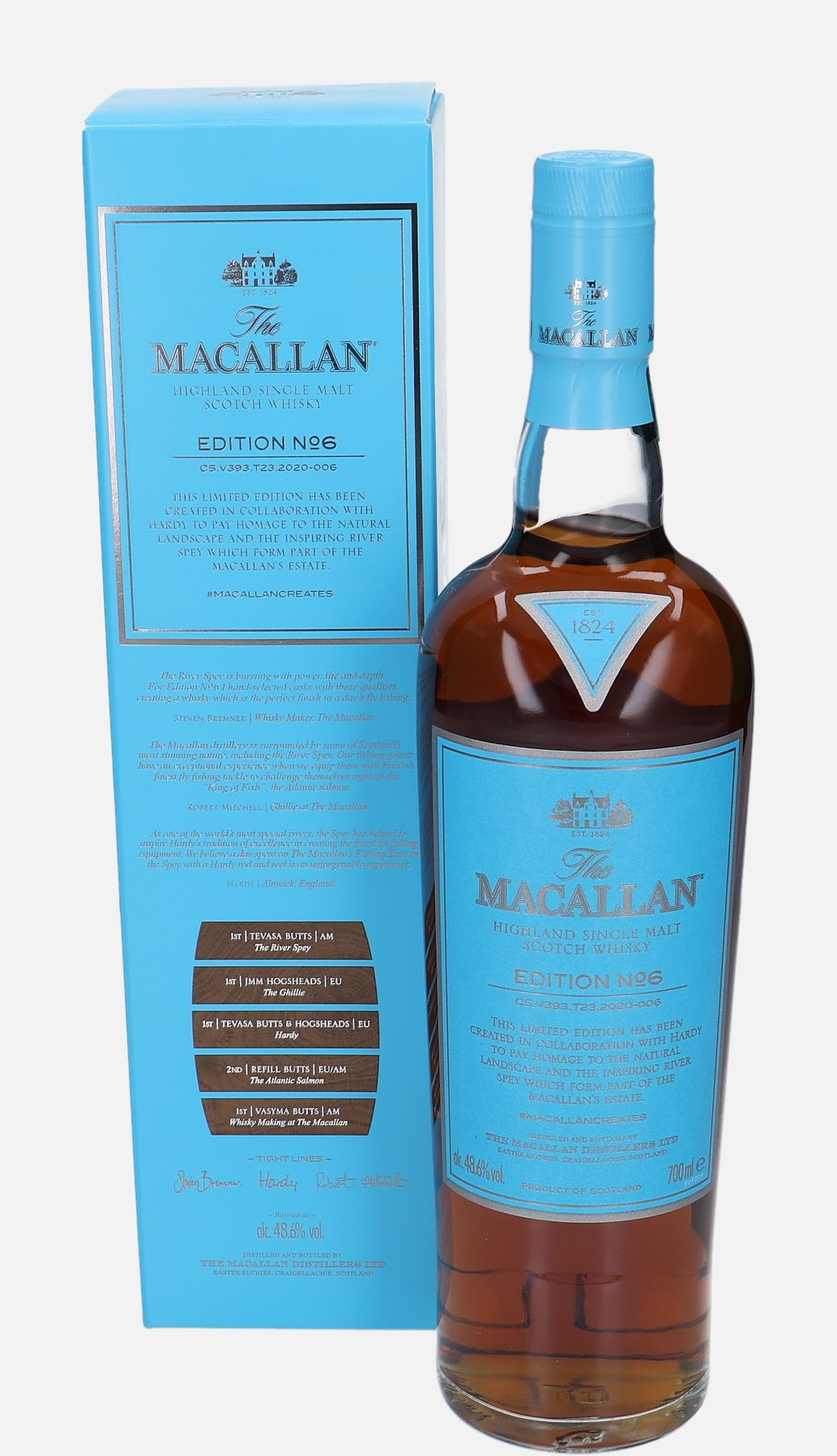 Macallan Edition No.6, Original Bottling C5.V393.T23.2020-006 Highland Single Malt Scotch Whisky 48.6% Vol, 700 ml Uncategorized