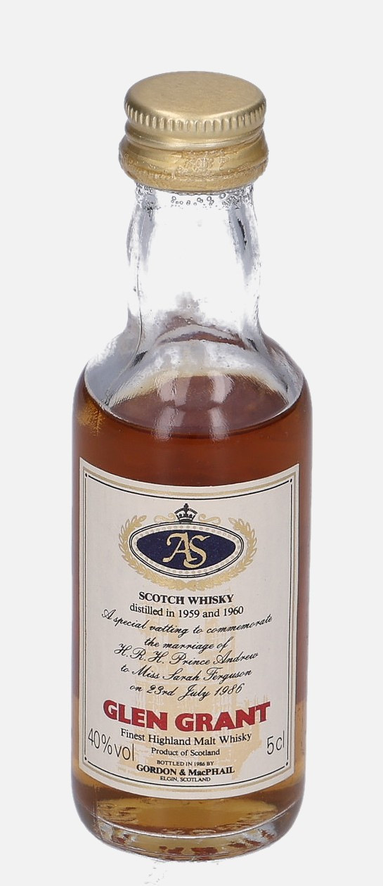 Glen Grant Gordon & MacPhail d. 1959 & 1960, b. 1986 Finest Highland Malt Whisky 40% Vol, 50 ml Uncategorized