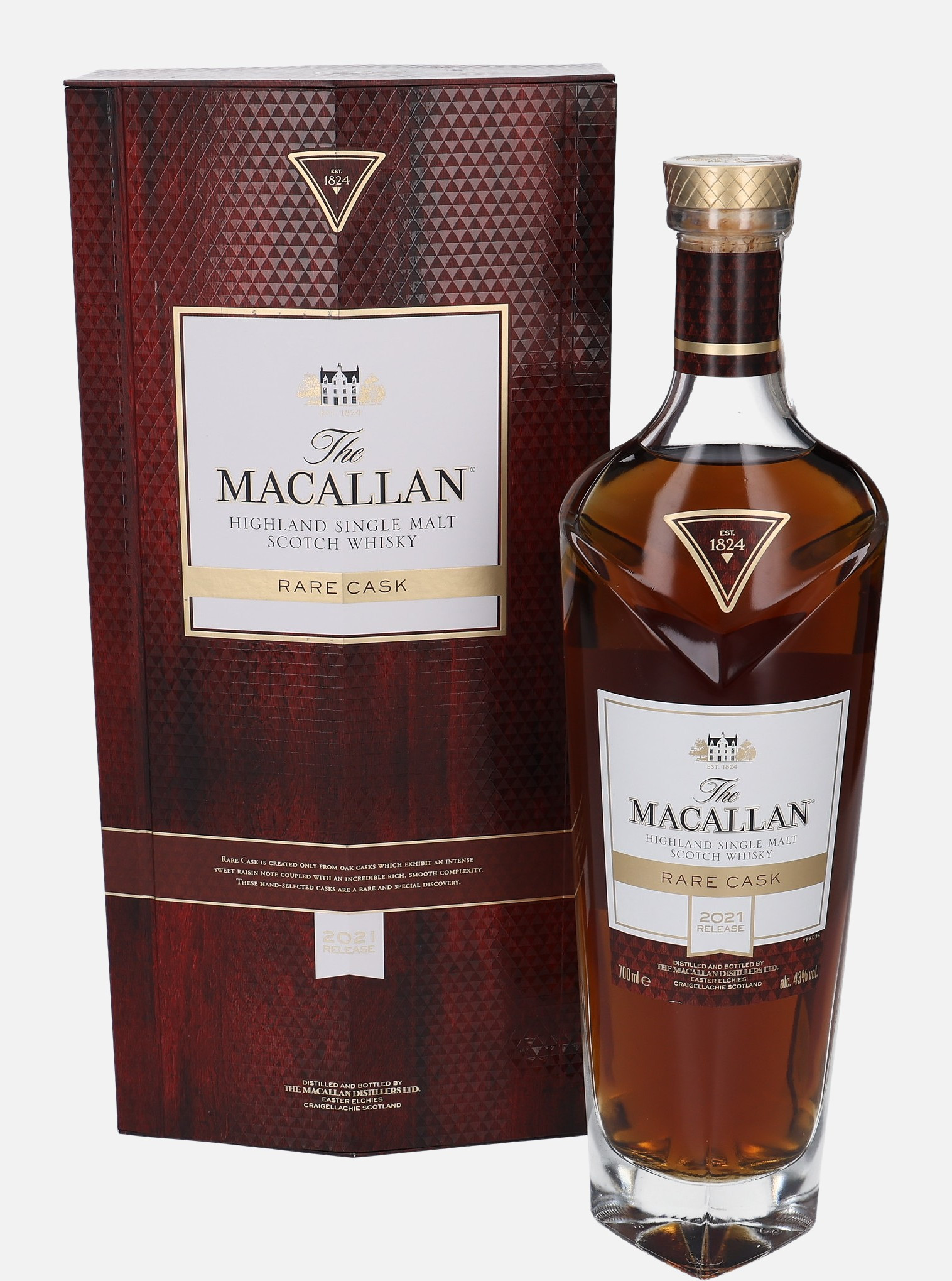 Macallan Rare Cask, Original Bottling 2021 Release Highland Single Malt Scotch Whisky Matured in Oak Cask 43% Vol, 700 ml Uncategorized 