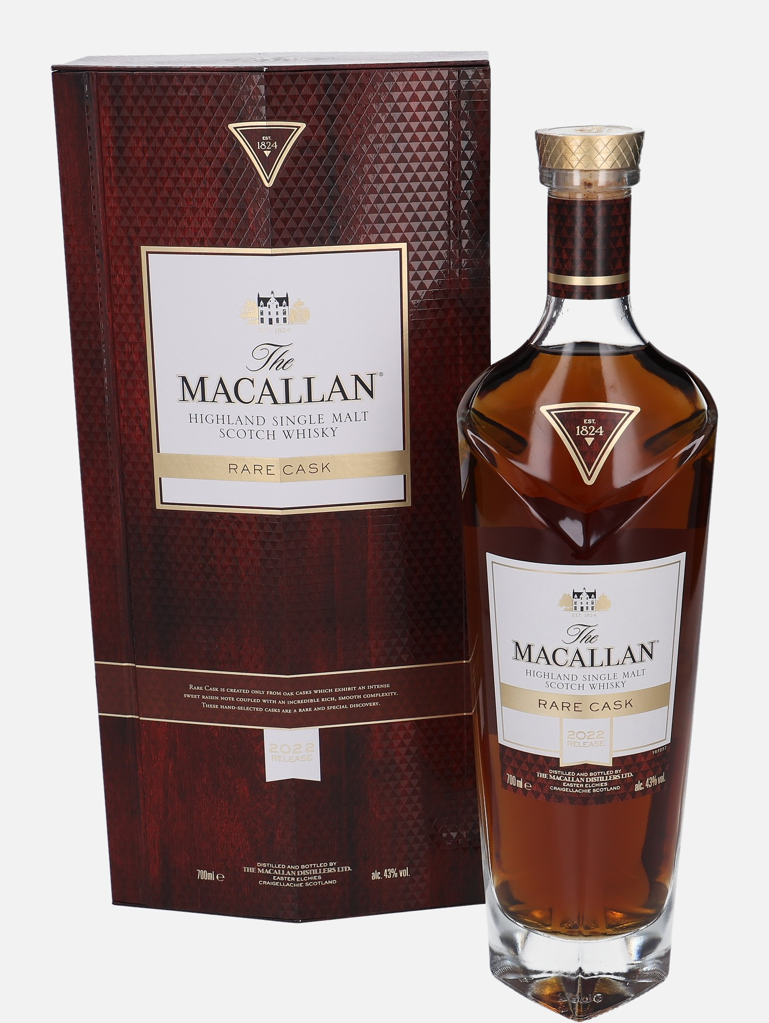 Macallan Rare Cask, Original Bottling 2022 Release Highland Single Malt Scotch Whisky Matured in Oak Cask 43% Vol, 700 ml Uncategorized 