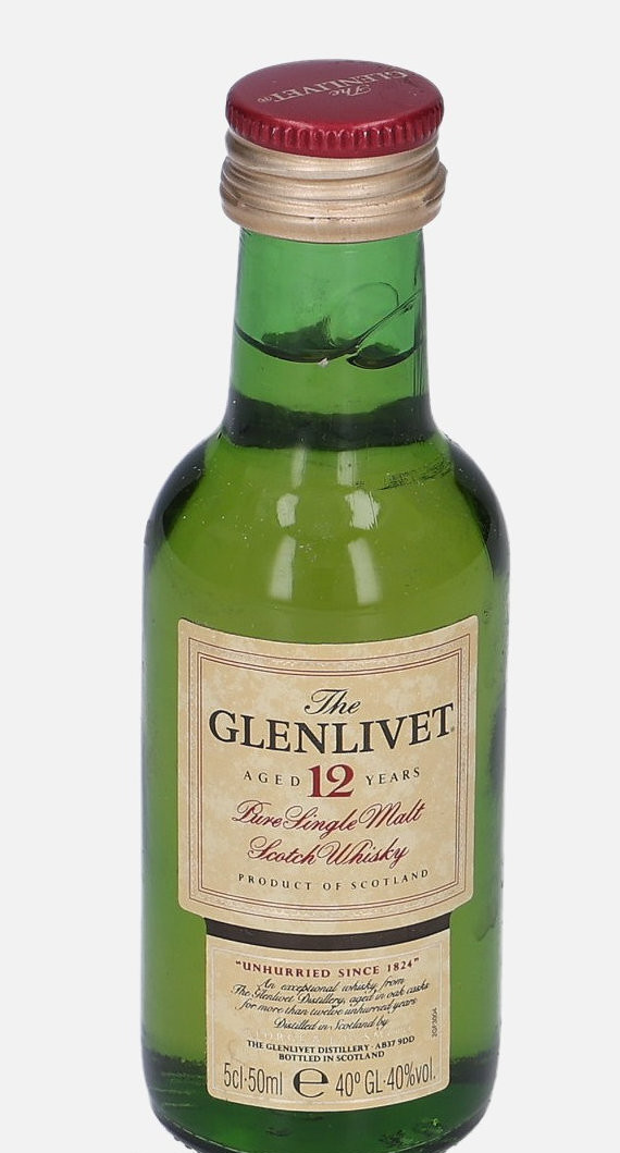 Glenlivet Original Bottling 12 years old Pure Single Malt Scotch Whisky 40% Vol, 50 ml Uncategorized