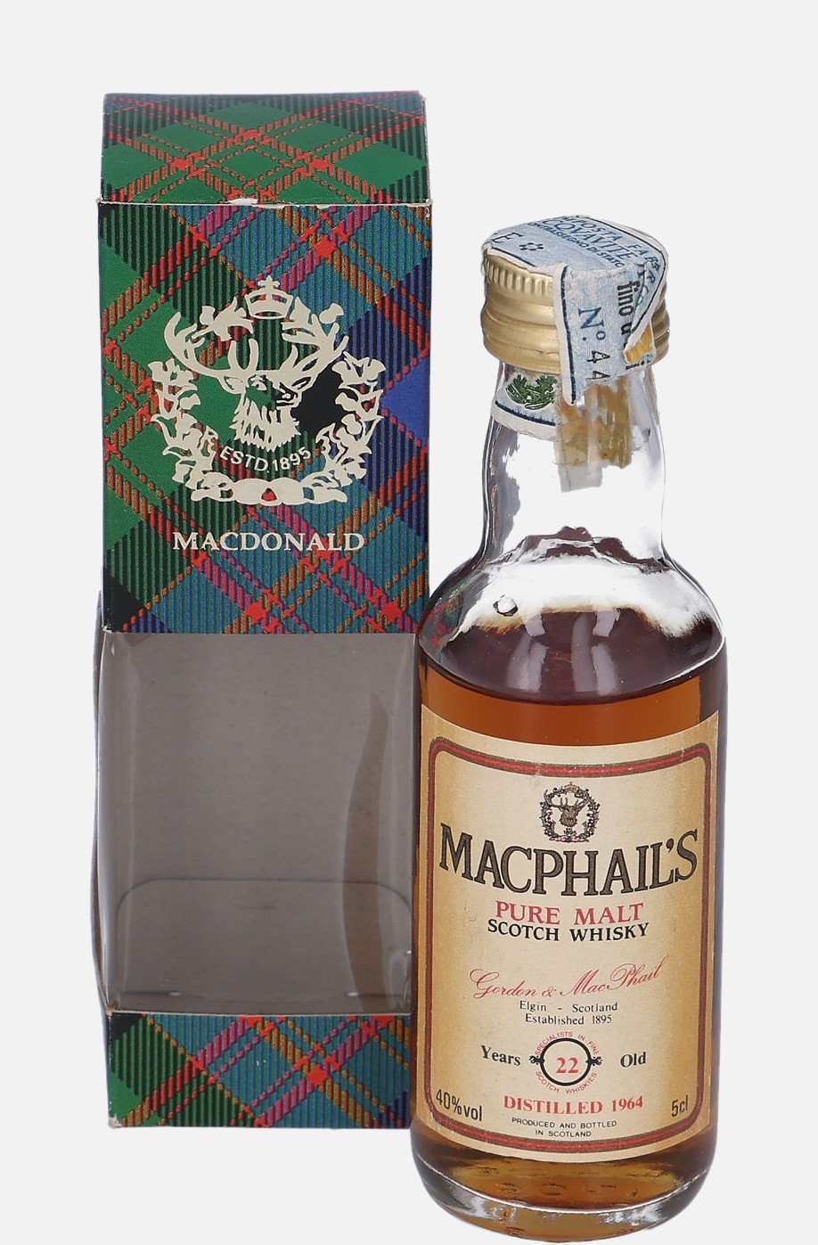 Macphail’s Gordon & MacPhail d. 1964 22 years old Pure Malt Scotch Whisky 40% Vol, 50 ml Uncategorized 