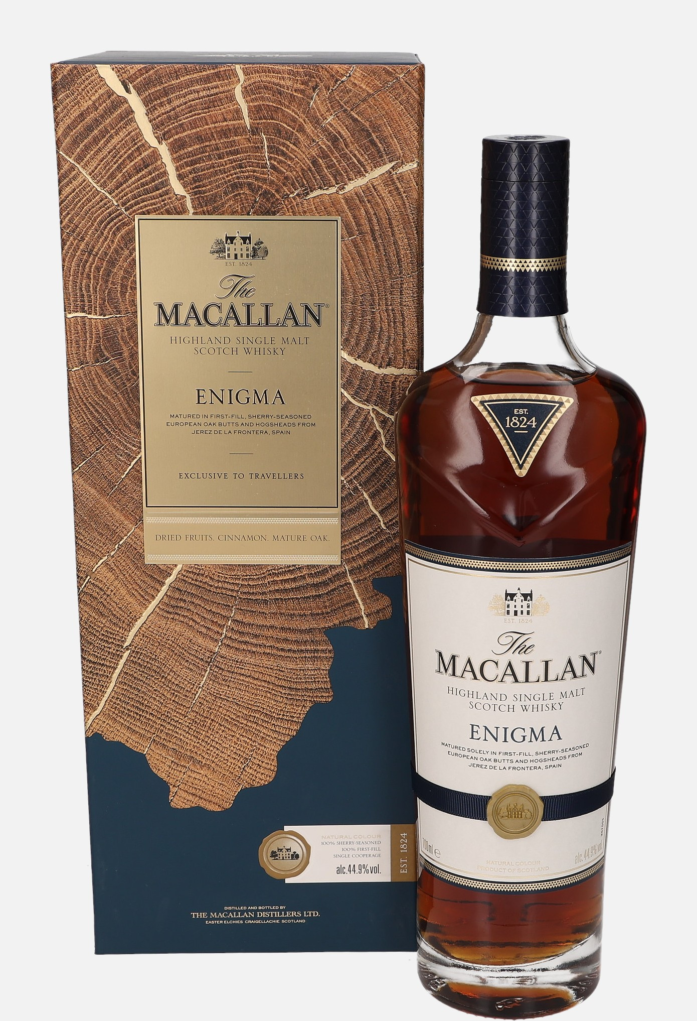 Macallan Enigma, Original Bottling Highland Single Malt Scotch Whisky Matured in Sherry Seasoned European Oak Casks 44.9% Vol, 700 ml Uncategorized 