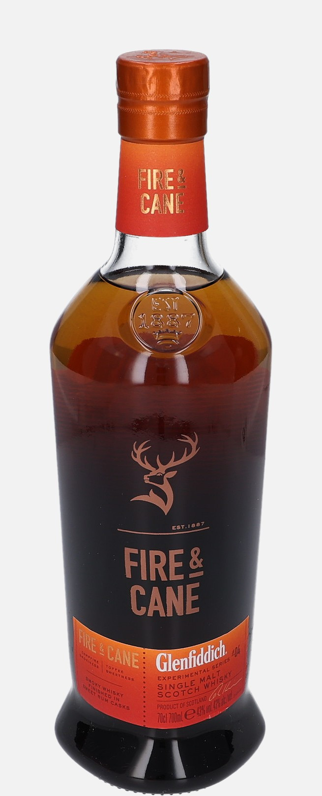 Glenfiddich Fire & Cane, Original Bottling Series 04 Single Malt Scotch Whisky Finished in Rum Cask 43% Vol, 700 ml Uncategorized 