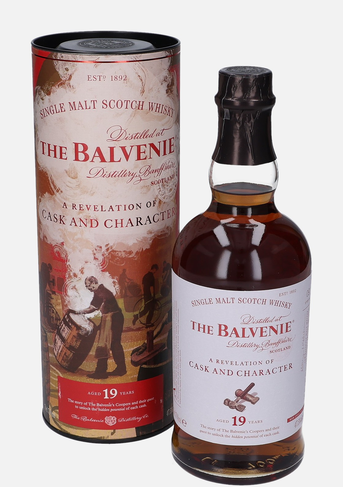 Balvenie A Revelation of Cask And Character, Original Bottling 19 years old Story No.09 Single Malt Scotch Whisky Matured in European Sherry Oak Cask 47.5% Vol, 700 ml Uncategorized 