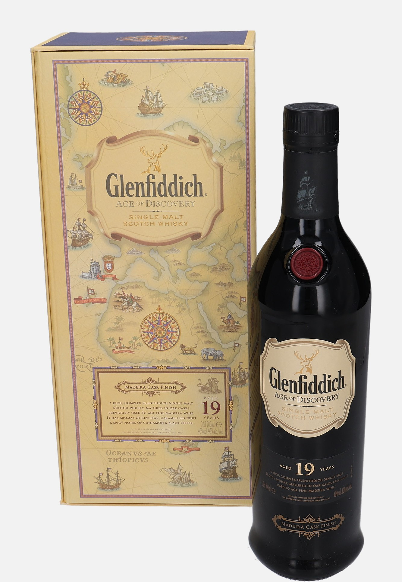 Glenfiddich Age of Discovery, Original Bottling 19 years old Single Malt Scotch Whisky Finished in Madeira Cask 40% Vol, 700 ml Uncategorized 