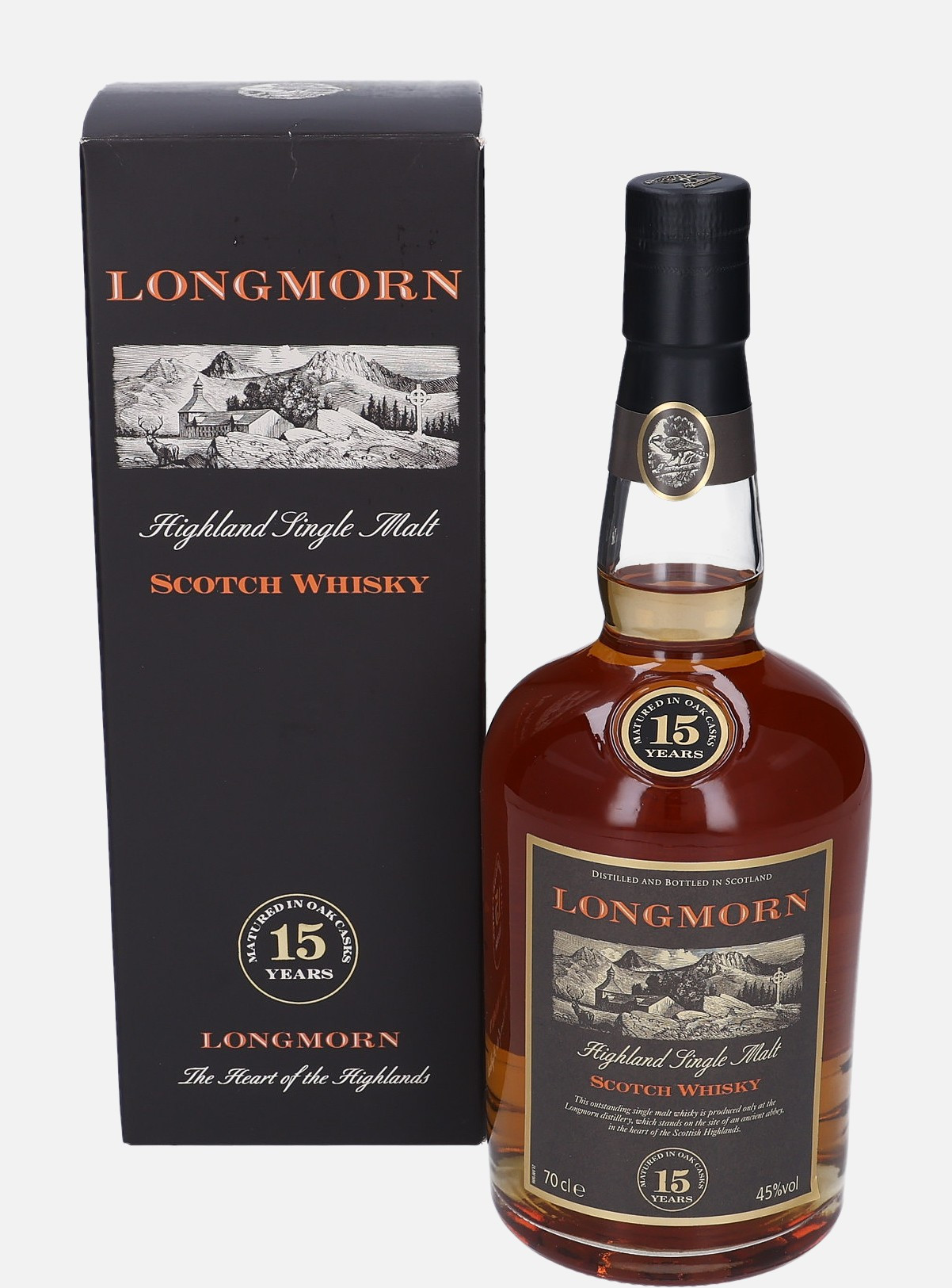 Longmorn Original Bottling 15 years old Highland Single Malt Scotch Whisky Matured in Oak Cask 45% Vol, 700 ml Uncategorized