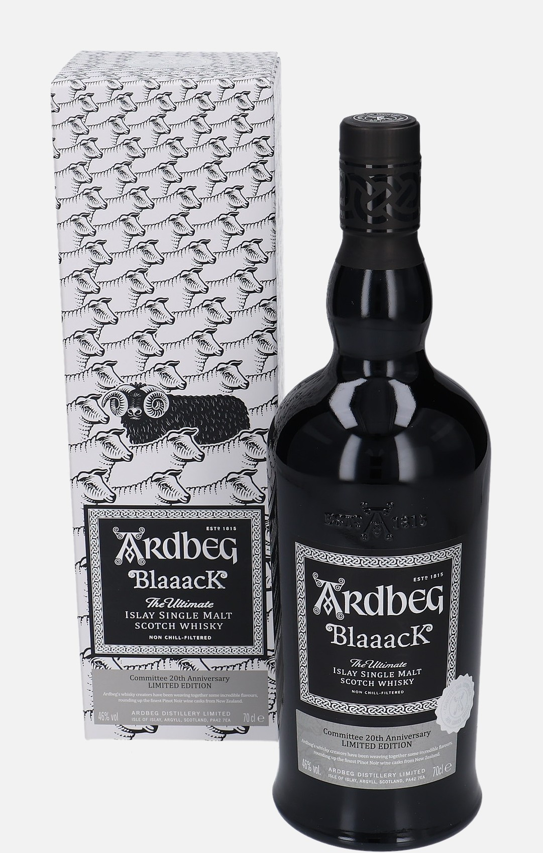Ardbeg Blaaack, Original Bottling Islay Single Malt Scotch Whisky Matured in Pinot Noir Cask 46% Vol, 700 ml Uncategorized 