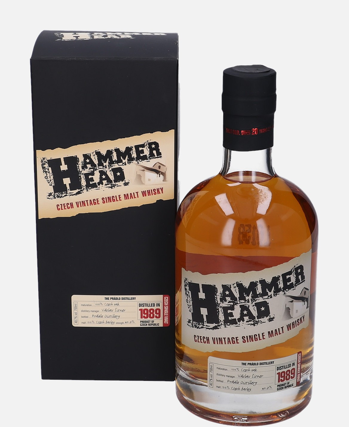 Hammer Head d. 1989 20 years old Czech Vintage Single Malt Whisky 40.7% Vol, 700 ml Uncategorized 