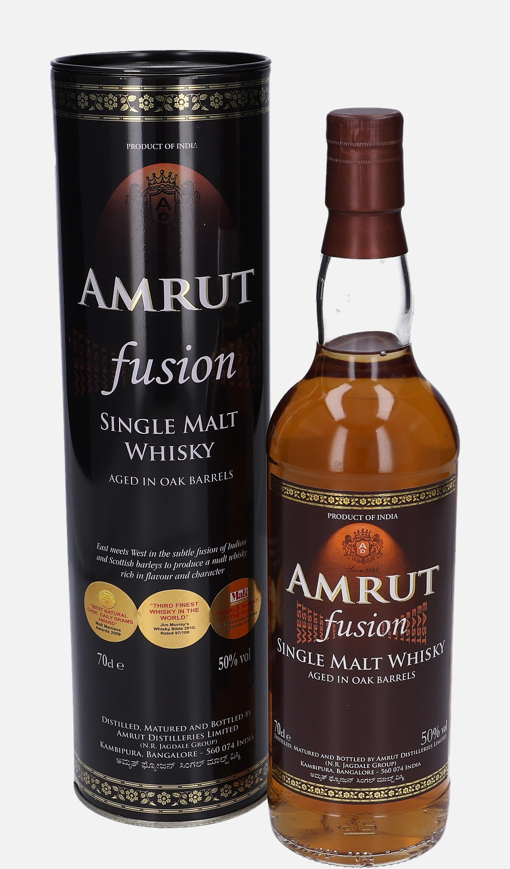 Amrut fusion, Original Bottling b. March 2011 B.No.10 Single Malt Whisky 50% Vol, 700 ml Uncategorized 