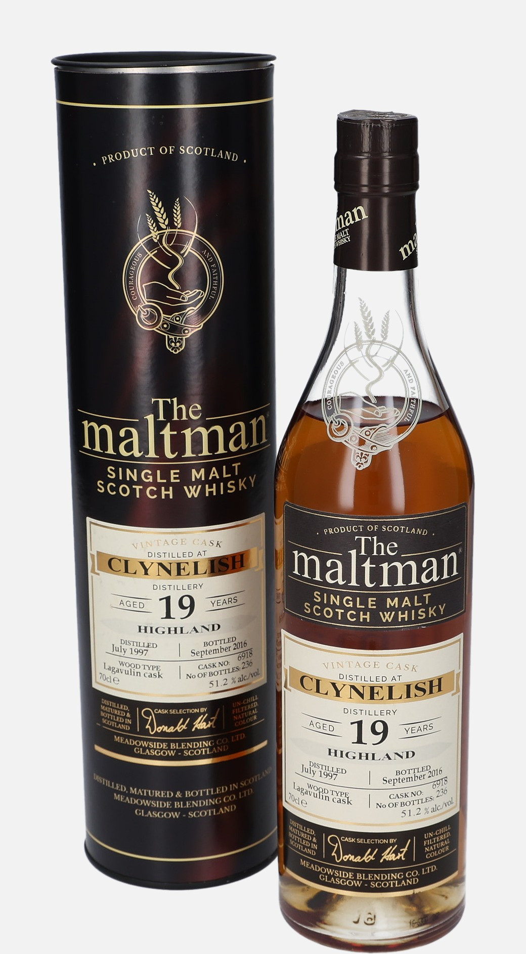 Clynelish Meadowside Blending Co. Ltd. d. July 1997, b. September 2016 19 years old cask no. 6918 Single Malt Scotch Whisky Matured in Lagavulin cask 46% Vol, 700 ml Uncategorized