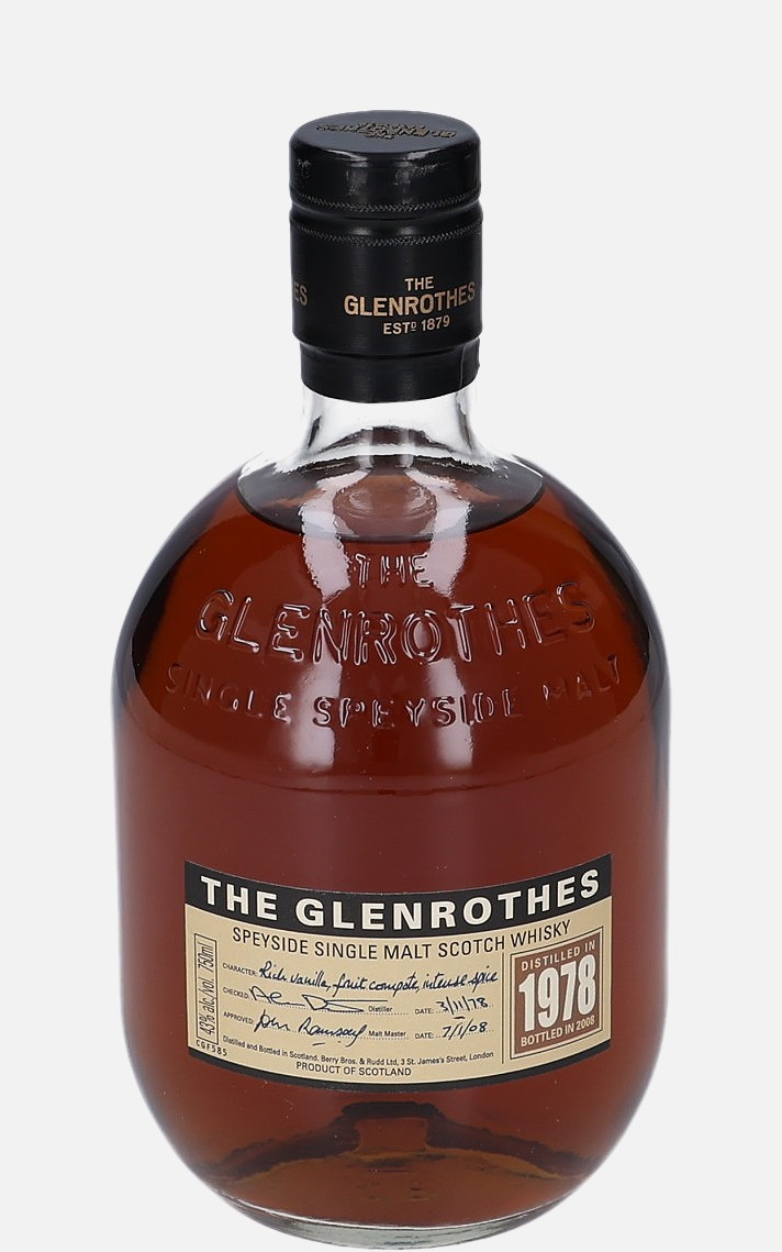 Glenrothes Original Bottling d. 1978, b. 2008 Speyside Single Malt Scotch Whisky 43% Vol, 750 ml Uncategorized 