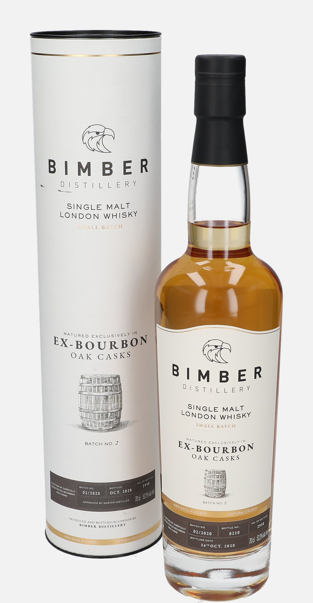 Bimber Original Bottling b. 26.October 2020 Batch No.2 Single Malt London Whisky Matured in Ex-Bourbon Oak 52.2% Vol, 700 ml Uncategorized 