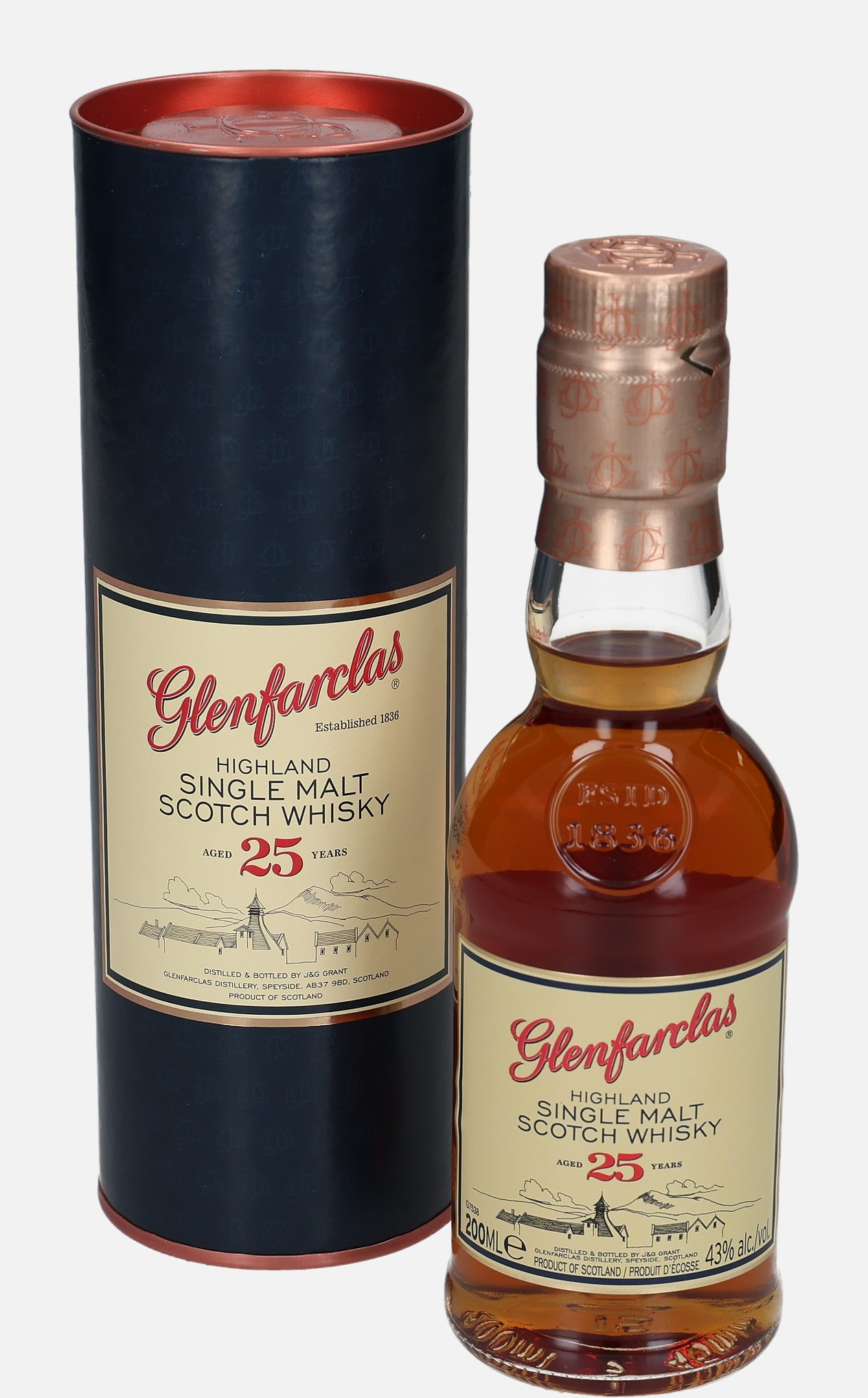 Glenfarclas Original Bottling 25 years old Highland Single Malt Scotch Whisky 43% Vol, 200 ml Uncategorized 