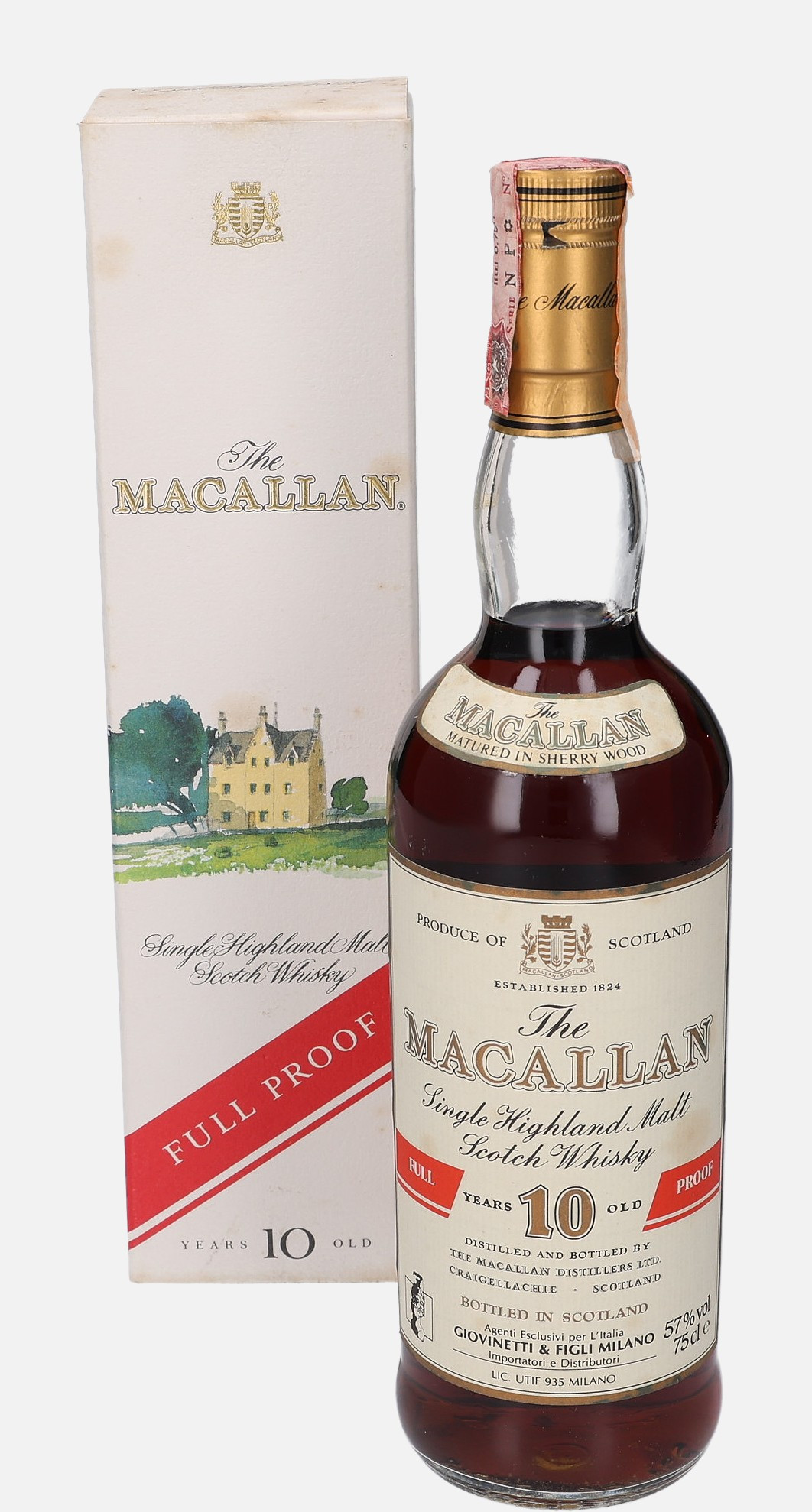 Macallan Full Proof, Original Bottling 10 years old Single Highland Malt Scotch Whisky 57% Vol, 750 ml Uncategorized 